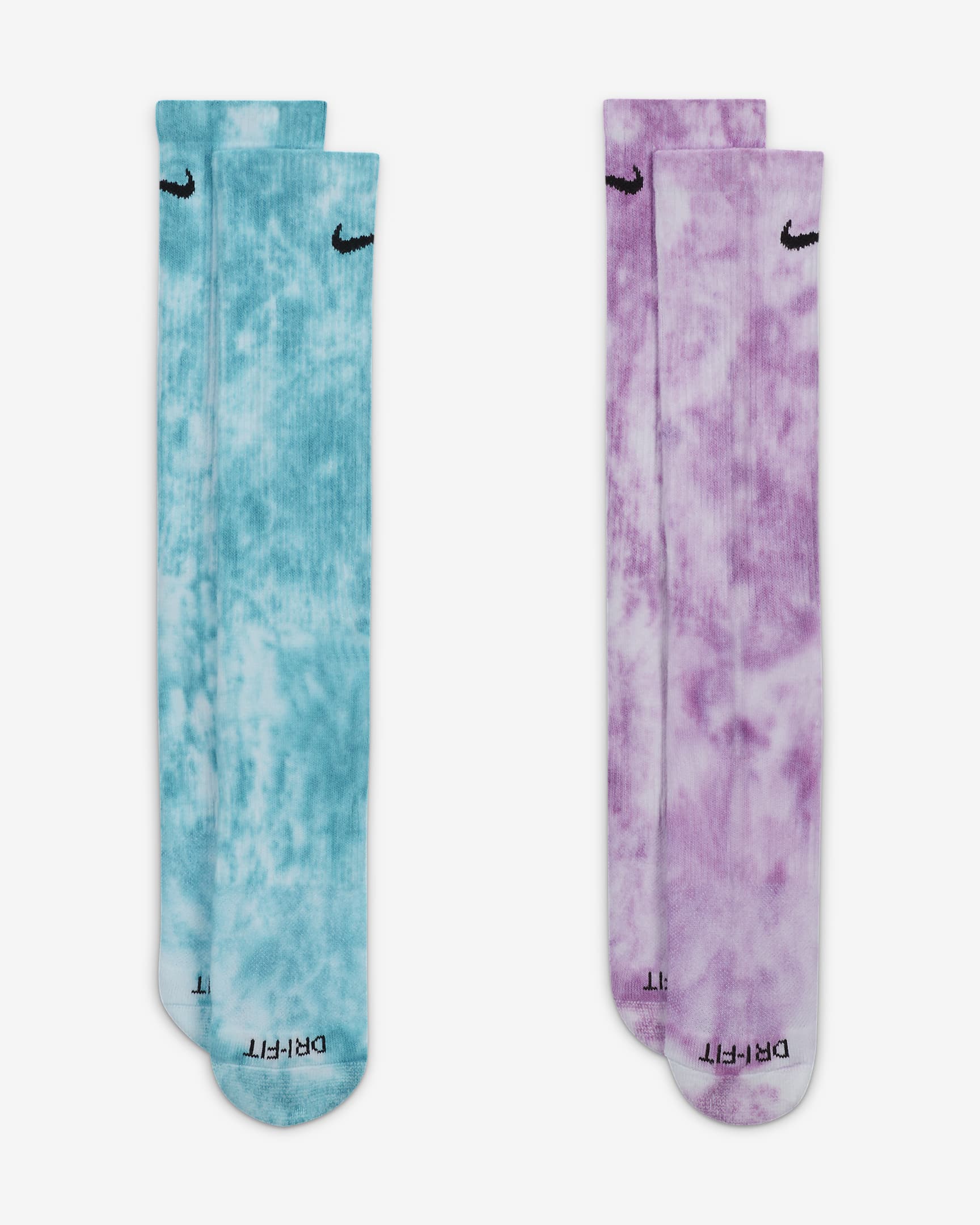 Nike Everyday Plus Cushioned Tie-Dye Crew Socks (2 Pairs). Nike UK