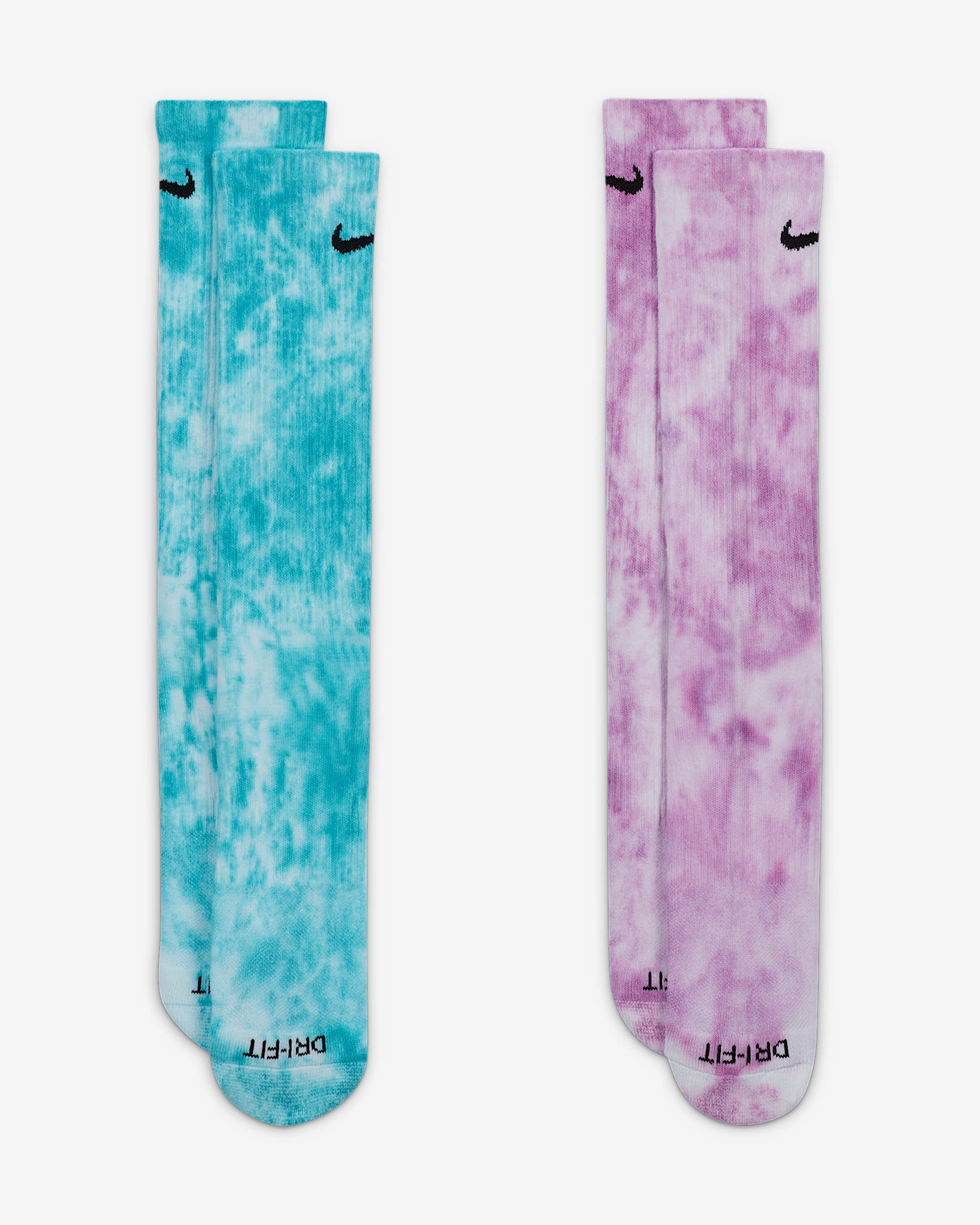 cushioned tie dye crew socks