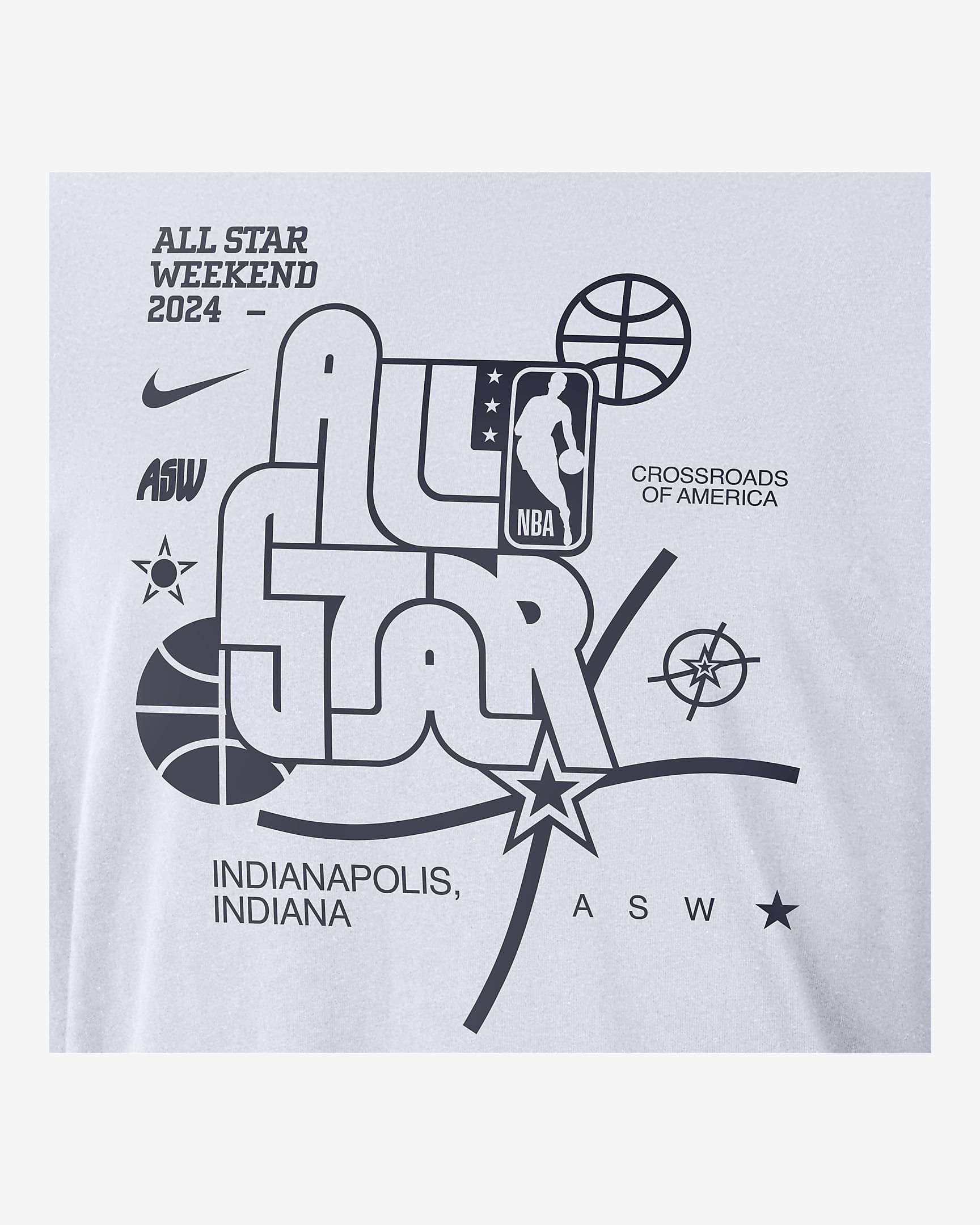 2024 NBA AllStar Weekend Men's Nike NBA Max90 LongSleeve TShirt. Nike SI