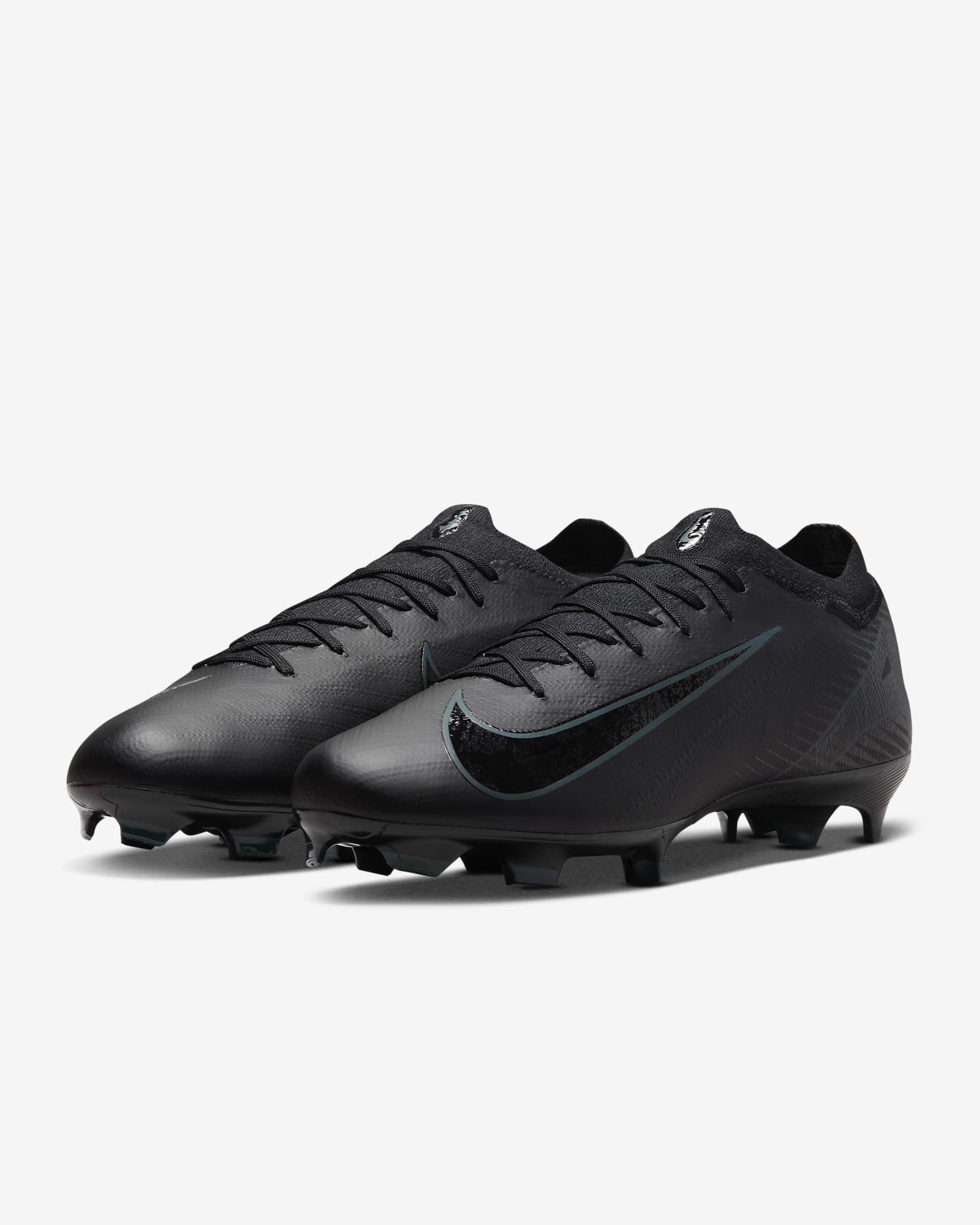 Chaussure de foot à crampons basse pour terrain sec Nike Mercurial Vapor 16 Pro - Noir/Deep Jungle/Noir