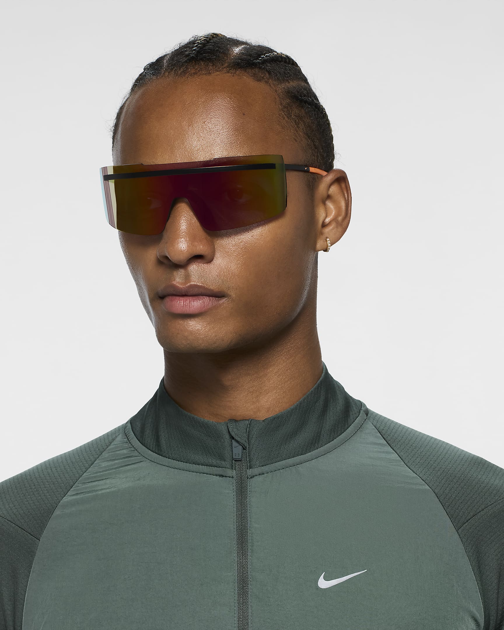 Nike Echo Shield Road Tint Sunglasses - Black/Total Orange