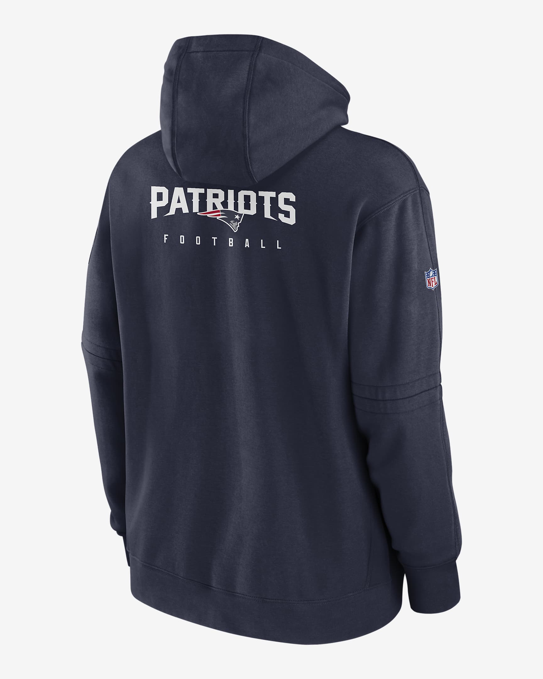 Felpa pullover con cappuccio New England Patriots Sideline Club Nike NFL – Uomo - College Navy