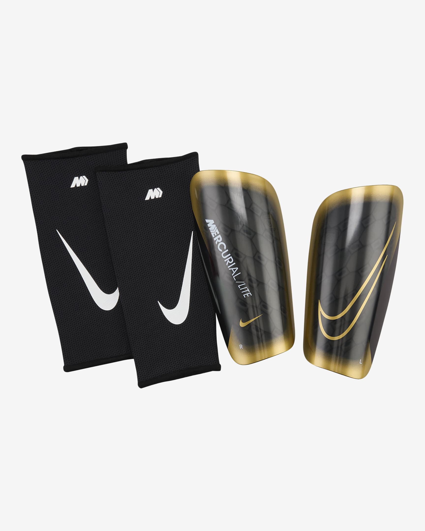 Nike Mercurial Lite Soccer Shin Guards.