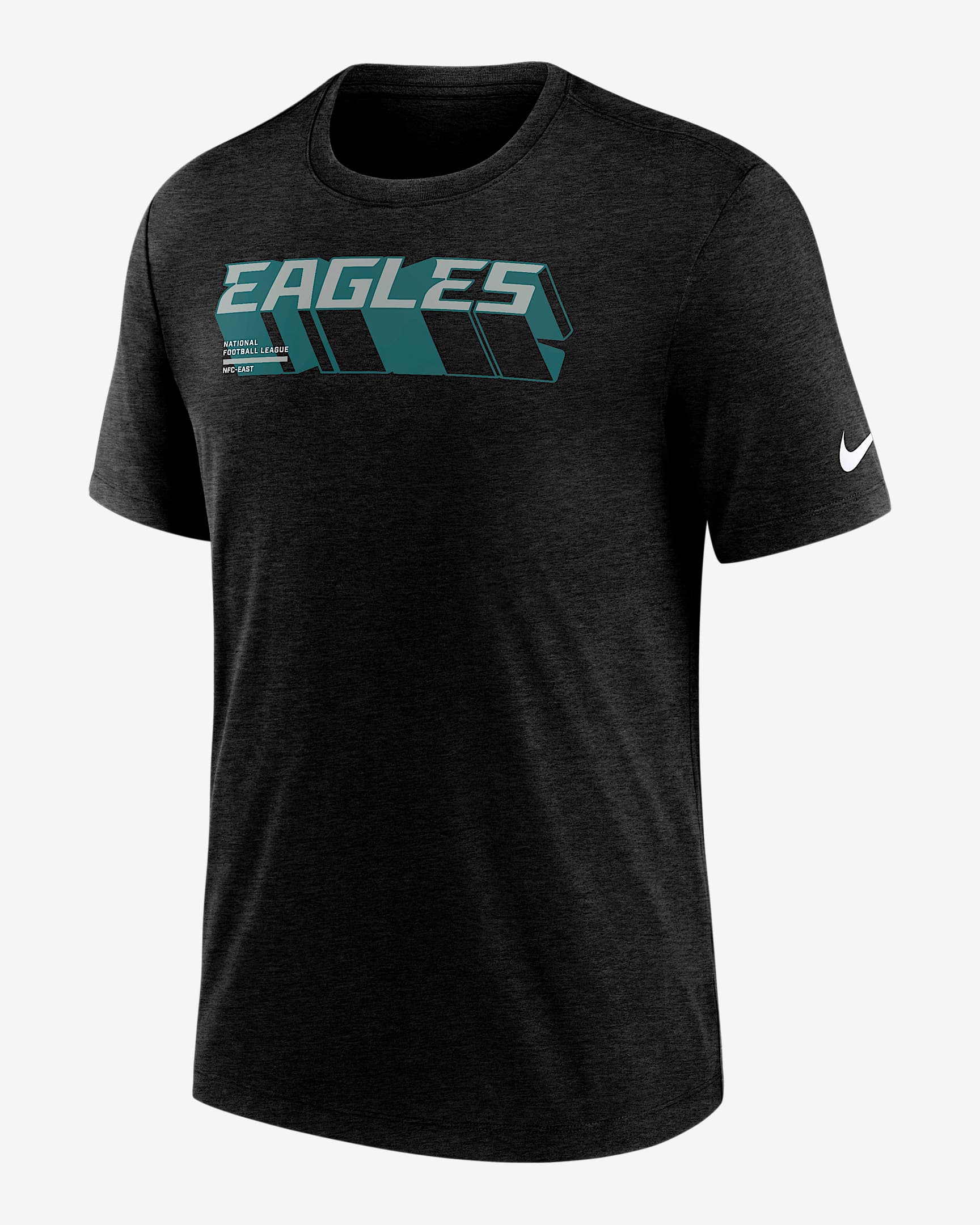 Playera Nike de la NFL para hombre Philadelphia Eagles Long Pass - Negro