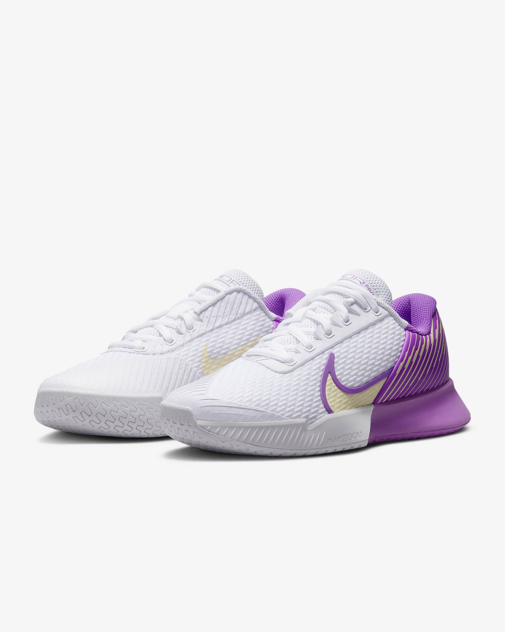 NikeCourt Air Zoom Vapor Pro 2 Women's Hard Court Tennis Shoes - White/Fuchsia Dream/Earth/Citron Tint