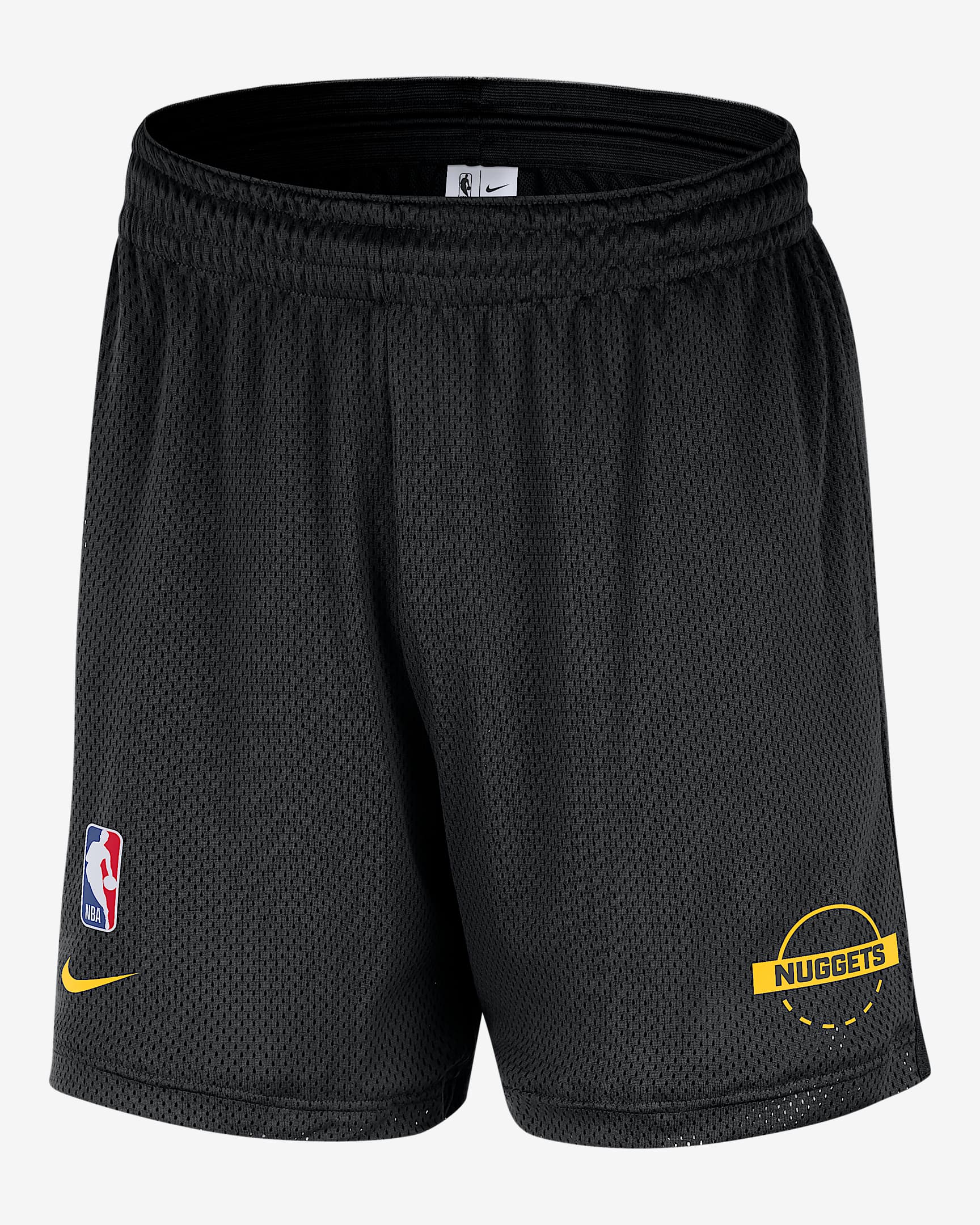 Denver Nuggets Men's Nike NBA Mesh Shorts - Black/Amarillo