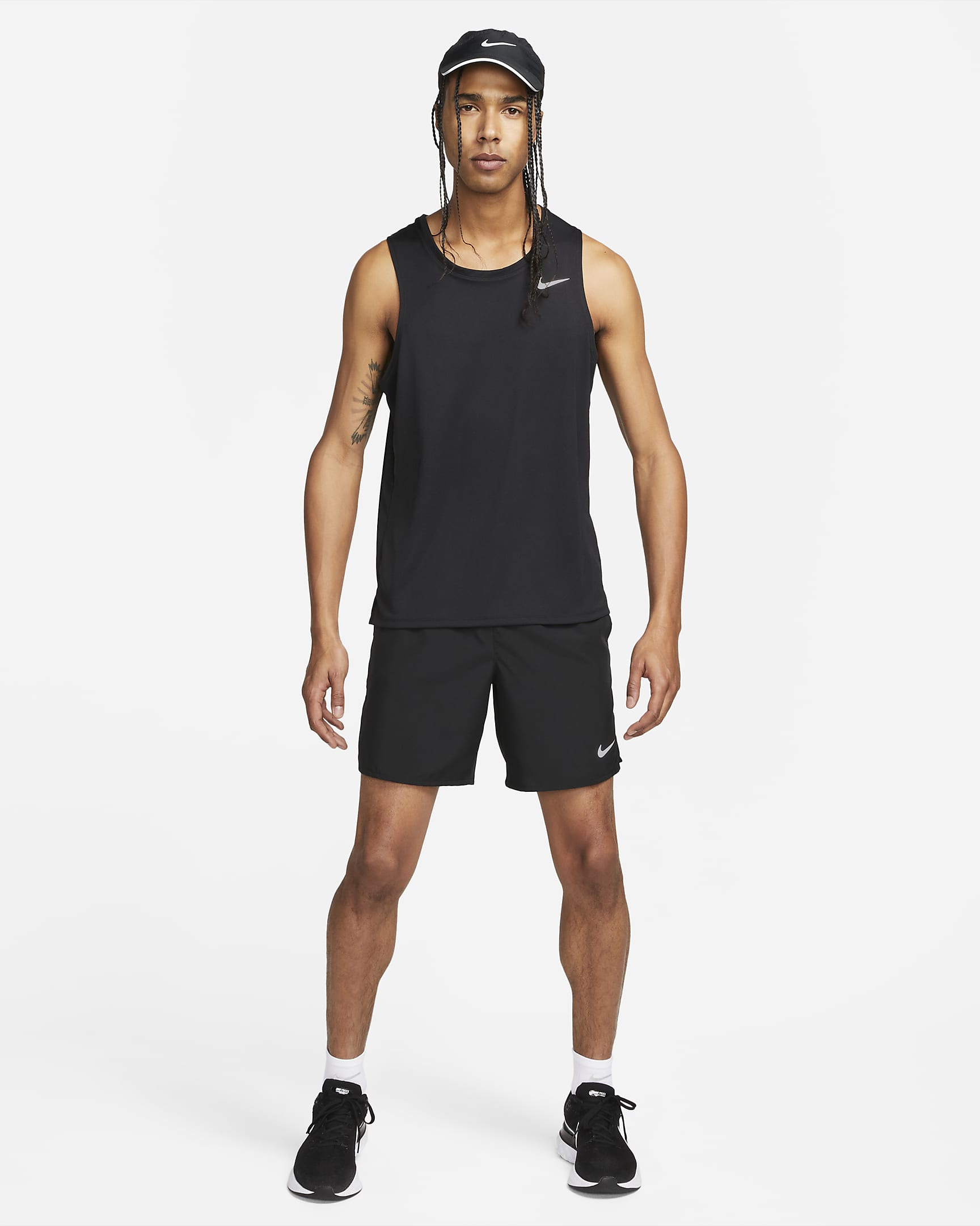 Nike Miler hardlooptanktop met Dri-FIT voor heren - Zwart