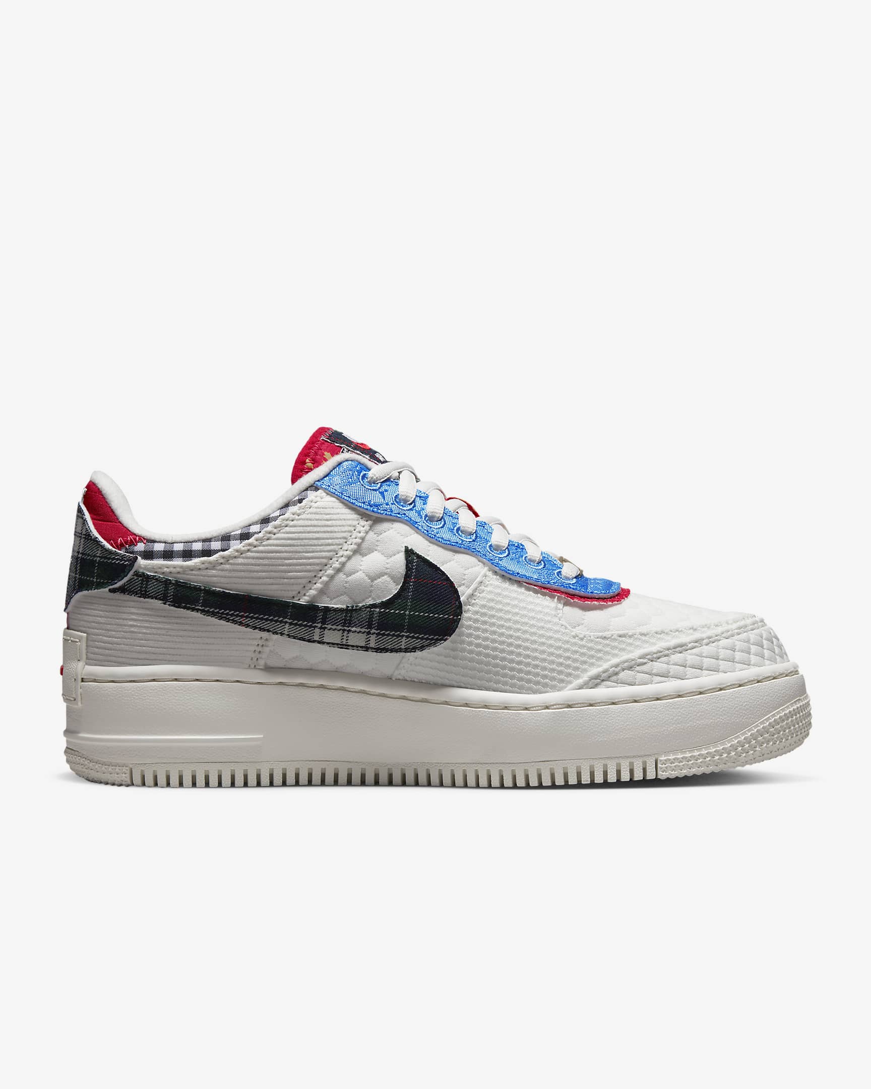 Nike Air Force 1 Shadow Women's Shoes - Sail/Classic Green/University Blue/Multi-Color