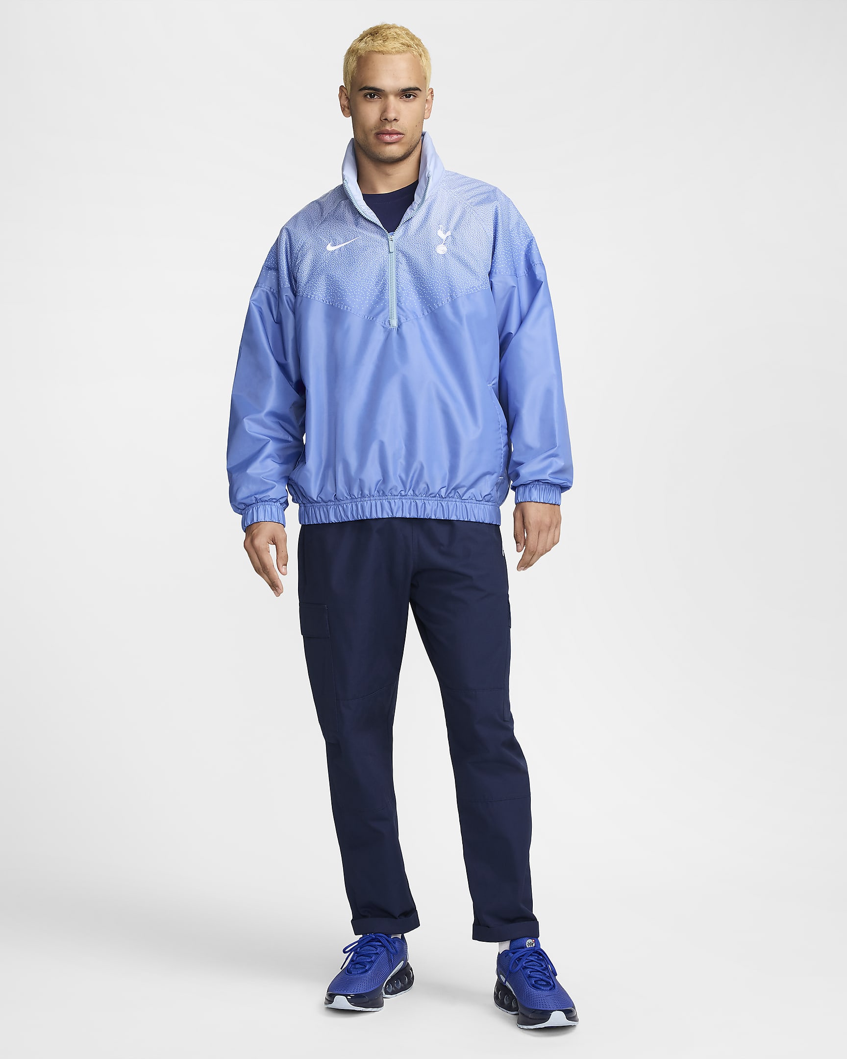 Casaco de futebol anoraque Nike Tottenham Hotspur Windrunner para homem - Polar/Cobalt Bliss/Azul Worn/Branco