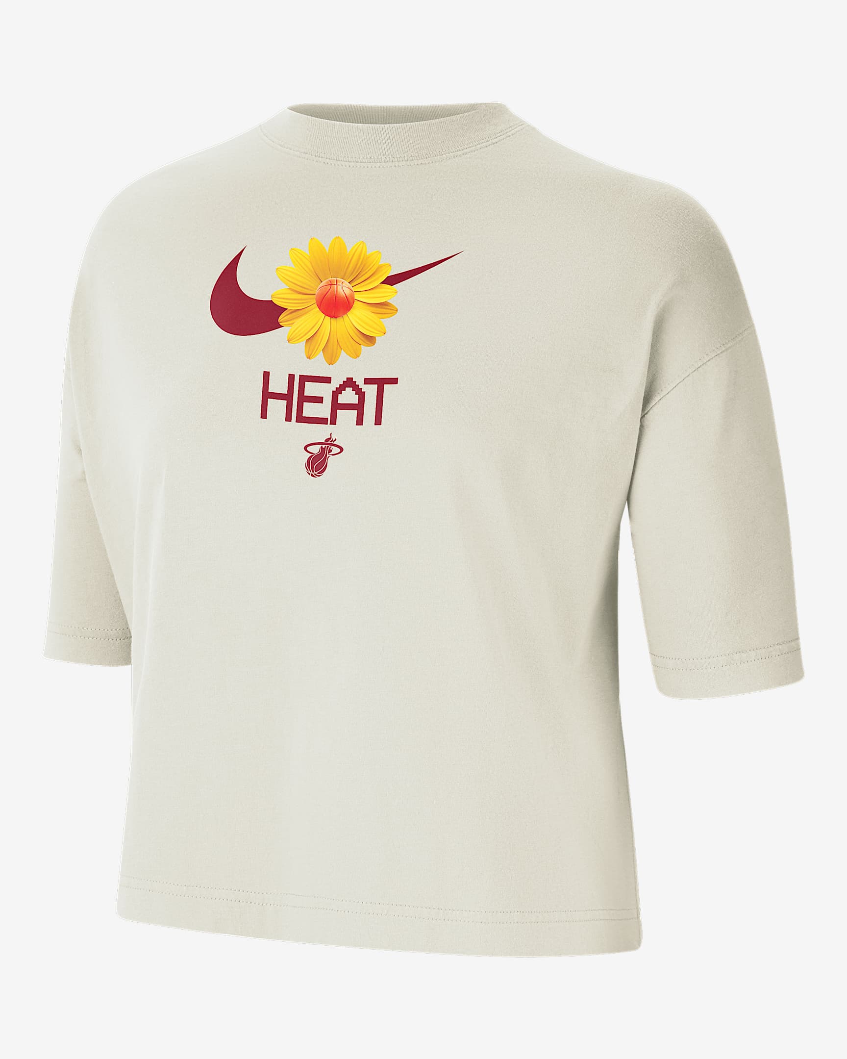 Miami Heat Courtside Women's Nike NBA Boxy T-Shirt - Pure