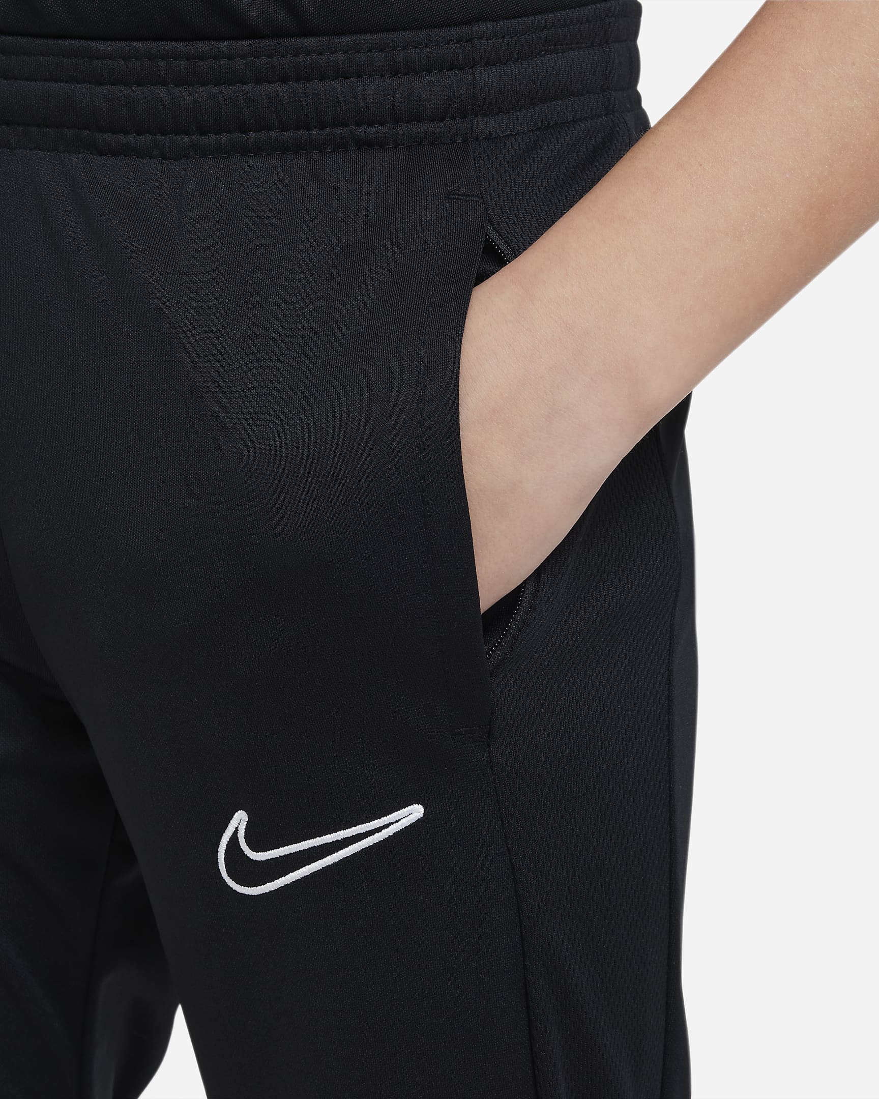 Pantaloni da calcio Nike Dri-FIT Academy23 – Bambini - Nero/Nero/Nero/Bianco