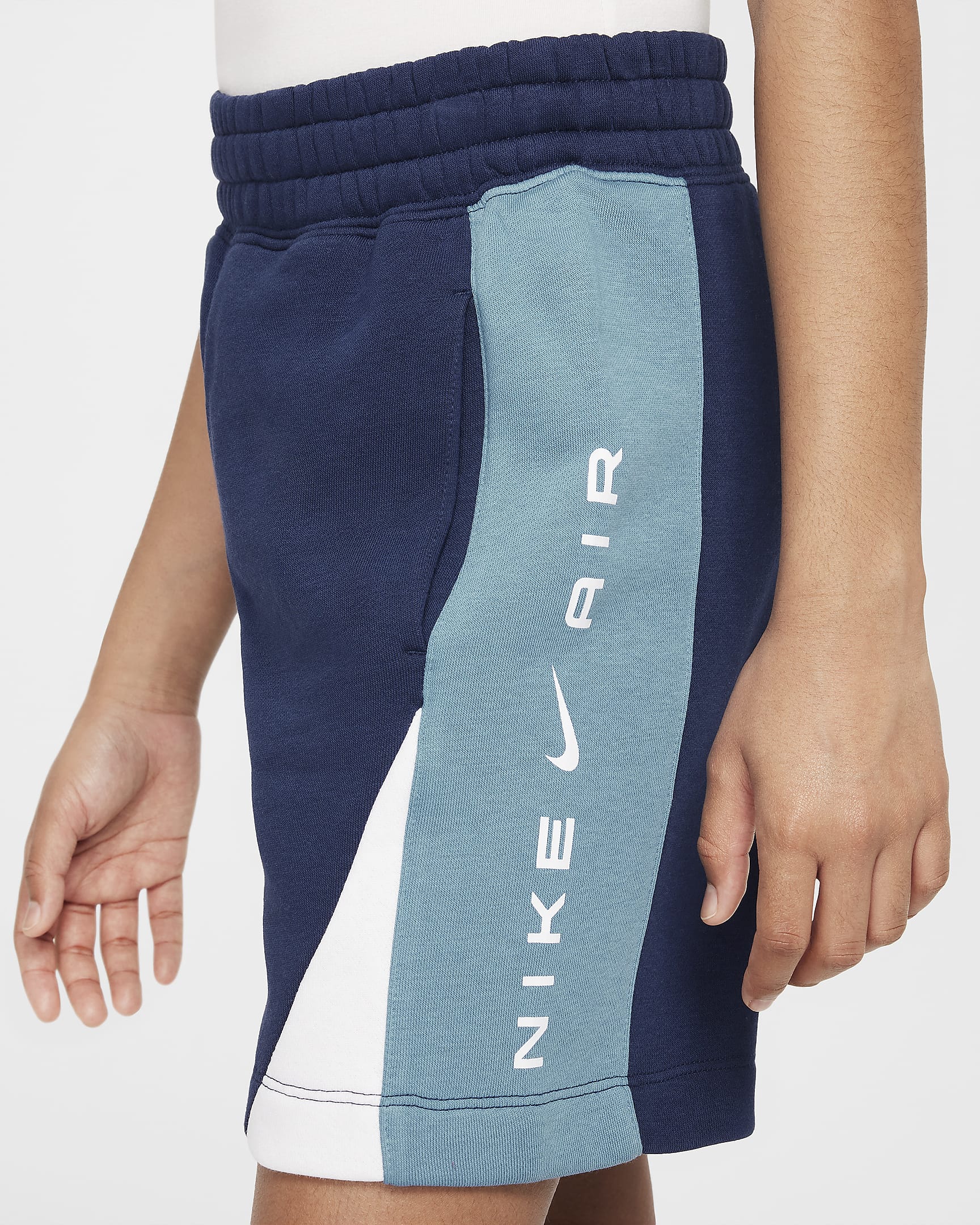 Nike Air shorts til store barn - Midnight Navy/Aegean Storm/Hvit/Hvit