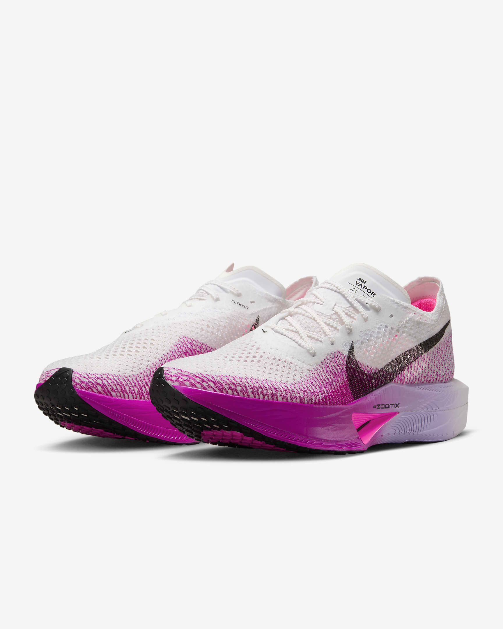 Chaussure de course sur route Nike Vaporfly 3 pour homme - Blanc/Vivid Purple/Purple Agate/Noir