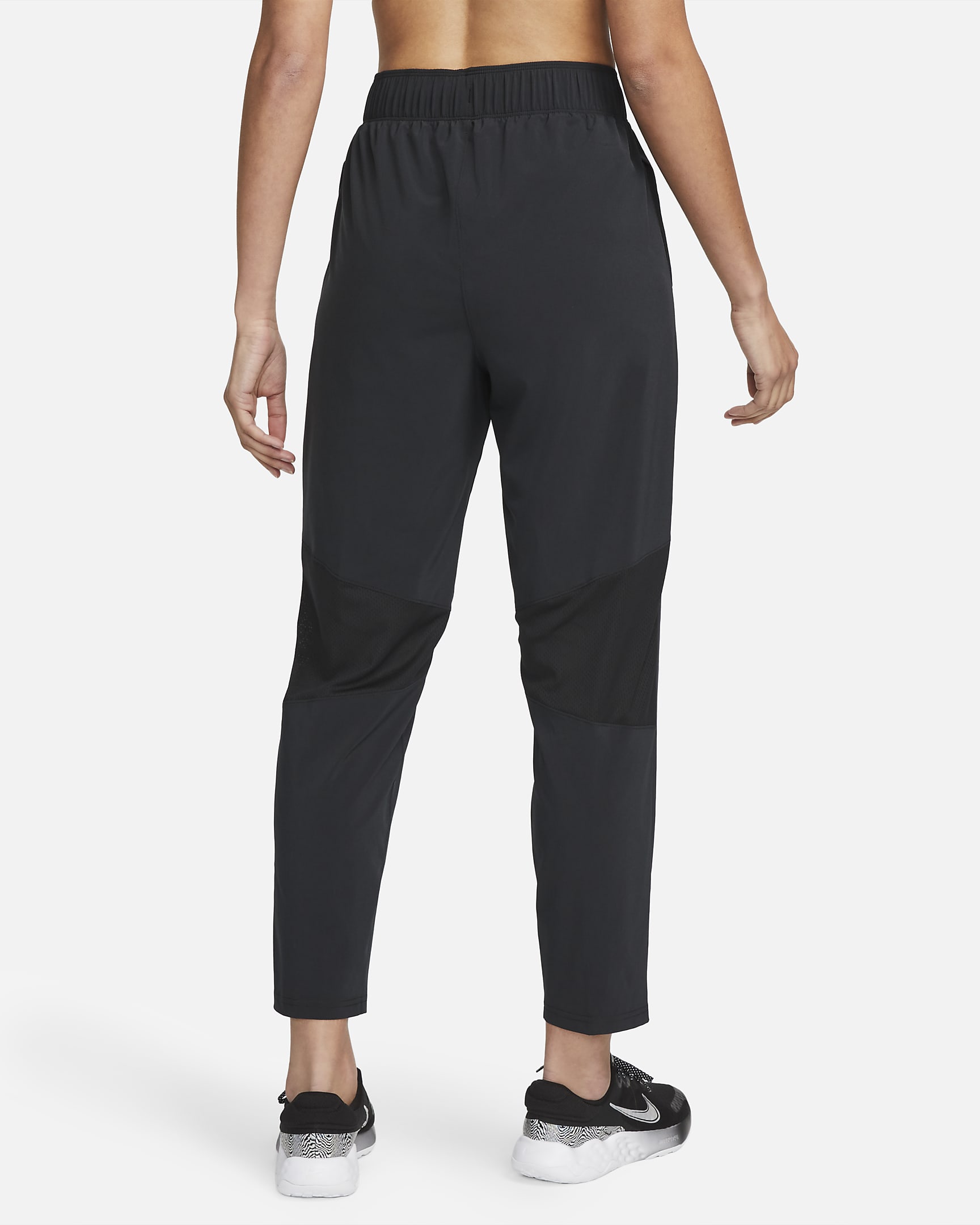 Nike Dri-FIT Fast 7/8-Laufhose mit mittelhohem Bund für Damen - Schwarz