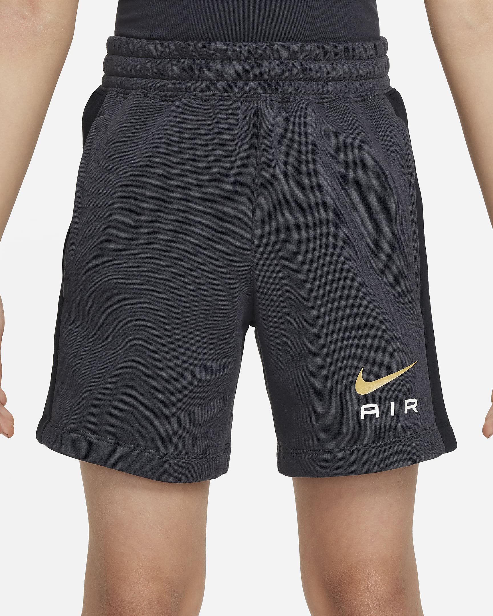 Short en tissu Fleece Nike Air pour ado (garçon) - Dark Smoke Grey/Noir