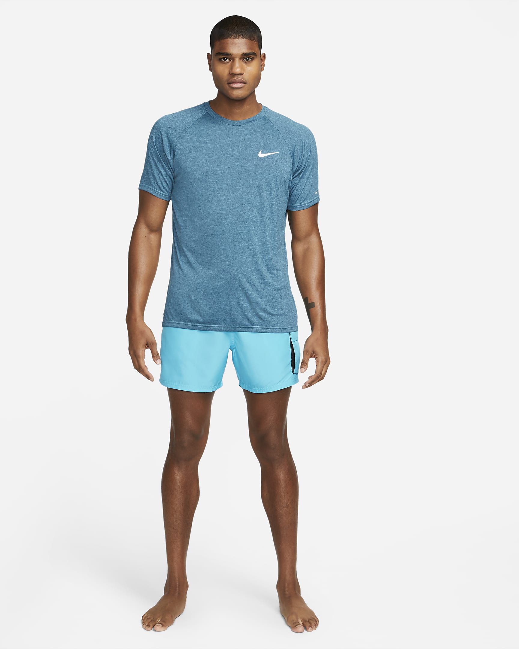 Nike Dri-FIT Men's Short-Sleeve Hydroguard - Blue Lightning