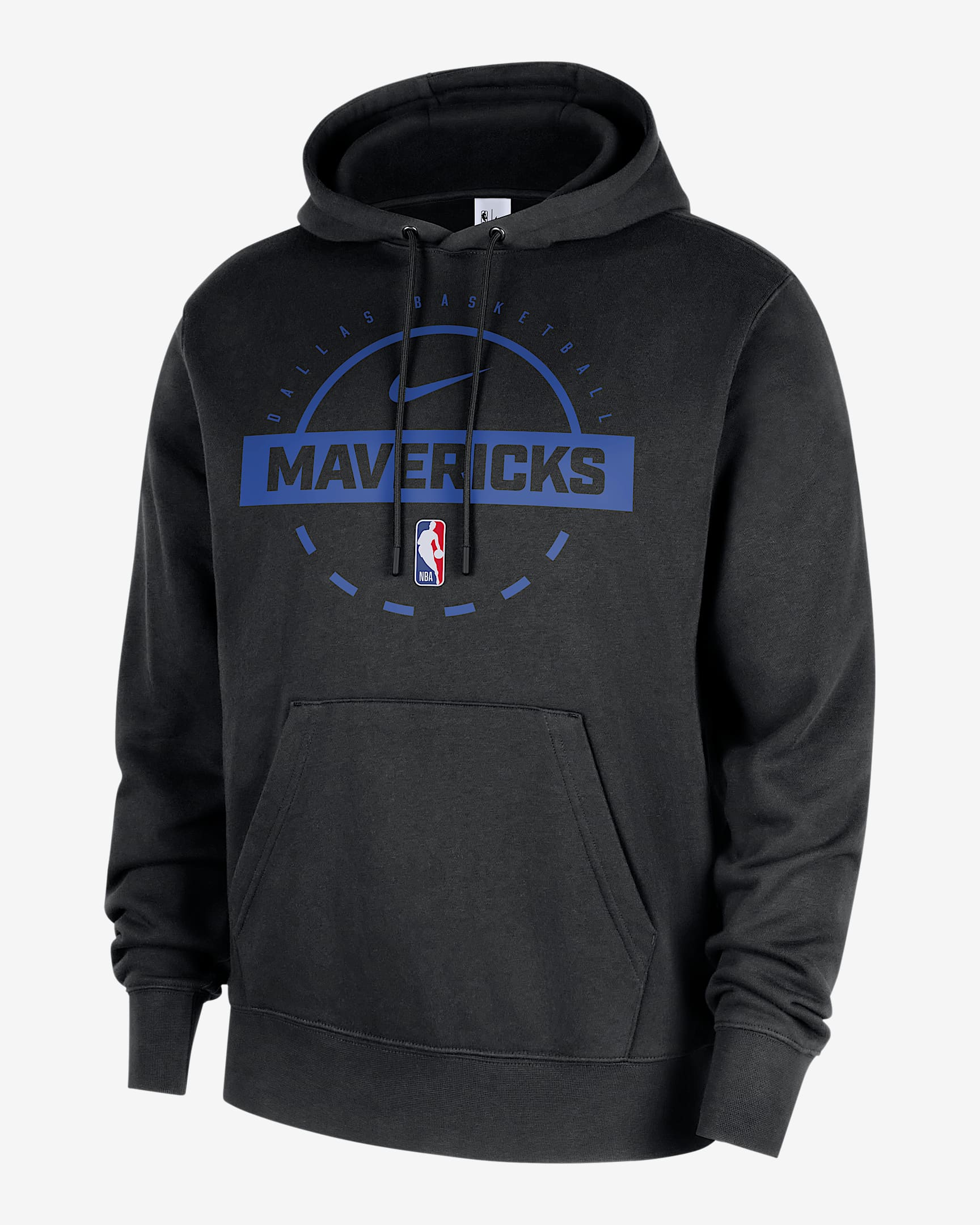 Sudadera de entrenamiento con gorro sin cierre Nike de la NBA para hombre Dallas Mavericks Club - Negro/Royal juego