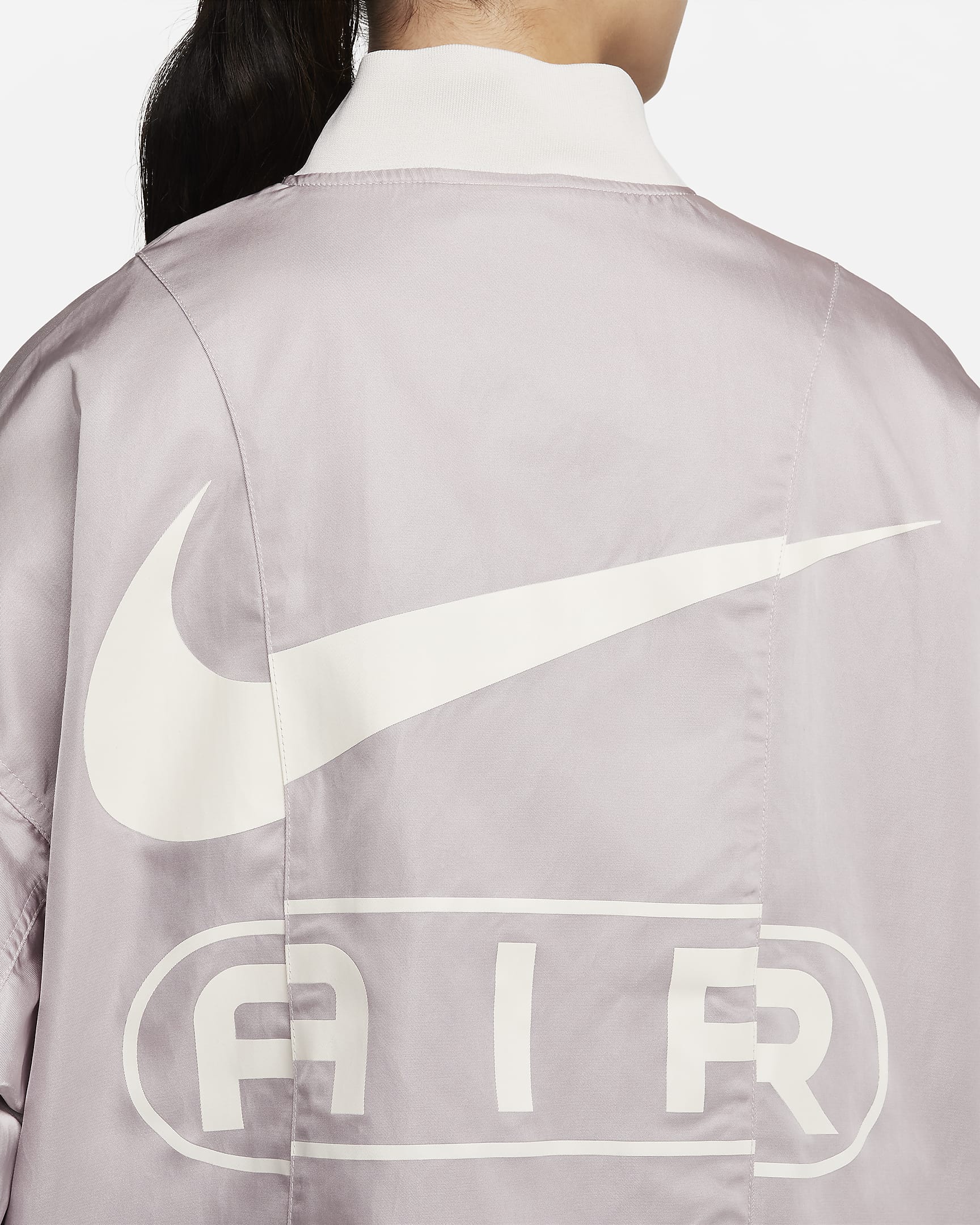 Nike Air Women's Oversized Woven Bomber Jacket - Platinum Violet/Phantom