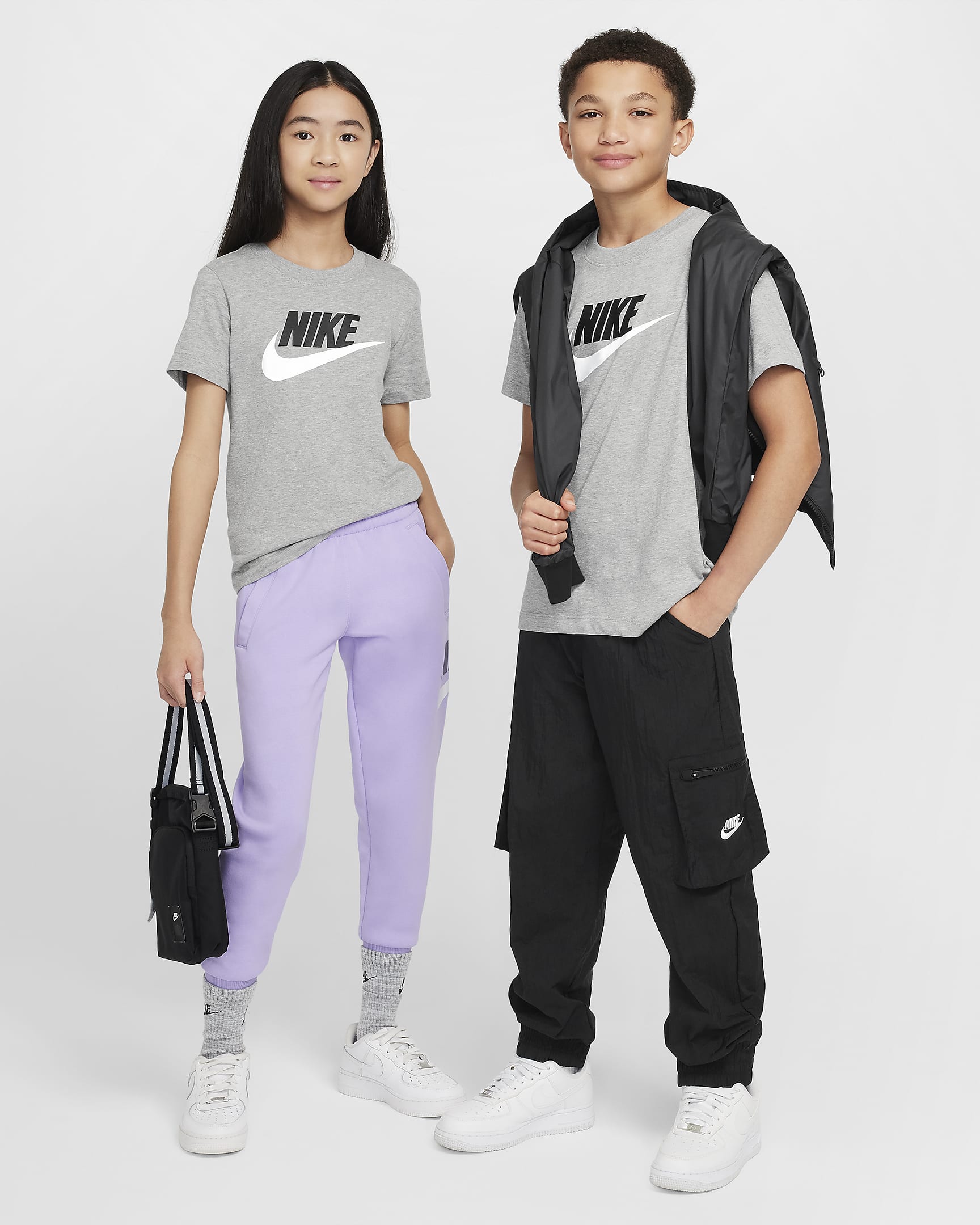 Nike Sportswear 大童 T 恤 - Dark Grey Heather