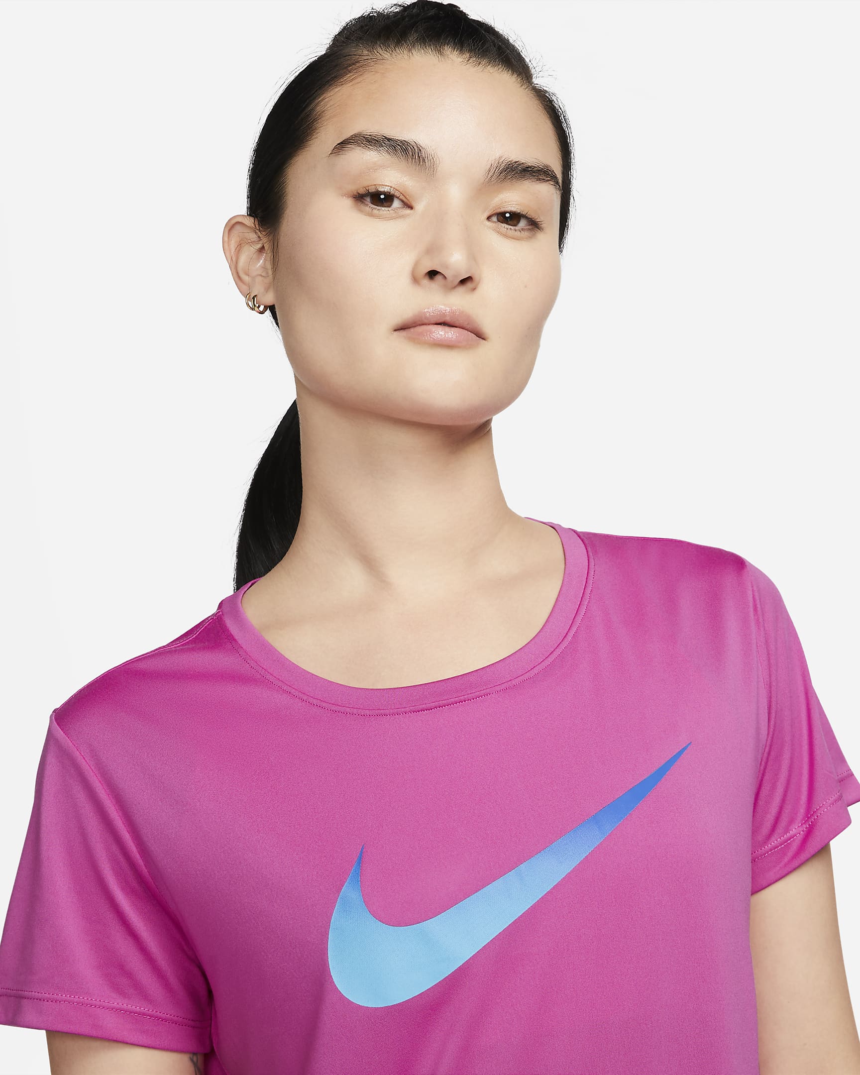 Nike Dri-FIT One Women's Short-Sleeve Running Top - Active Fuchsia