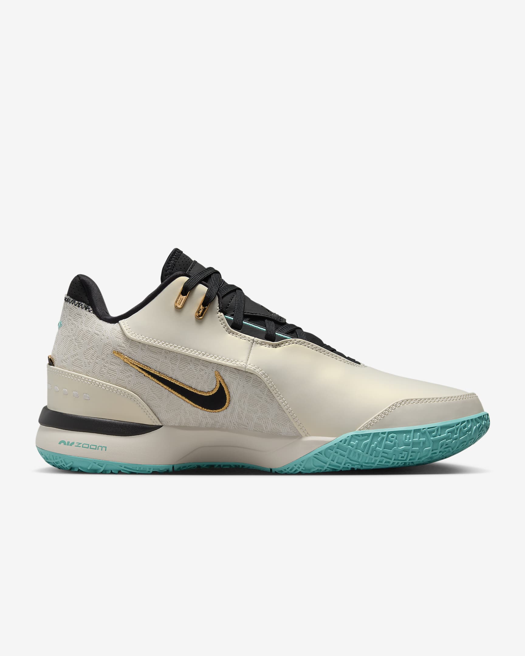 LeBron NXXT Gen AMPD EP Basketball Shoes - Light Orewood Brown/Washed Teal/Metallic Gold/Black