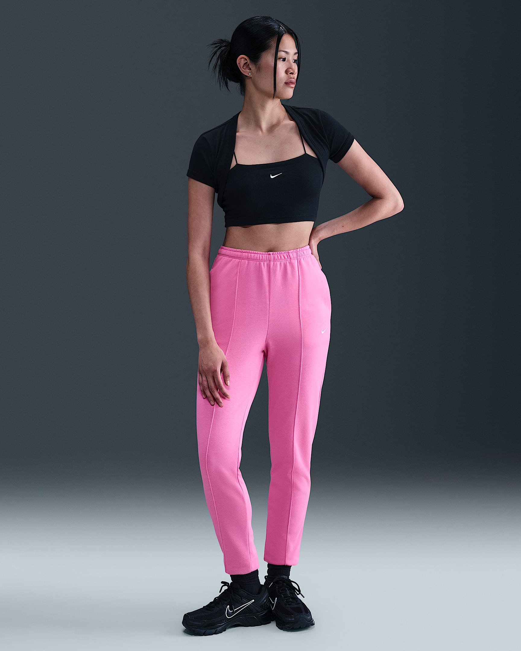 Nike Sportswear Chill Terry Women's Slim High-Waisted French Terry Sweatpants - Playful Pink/Sail