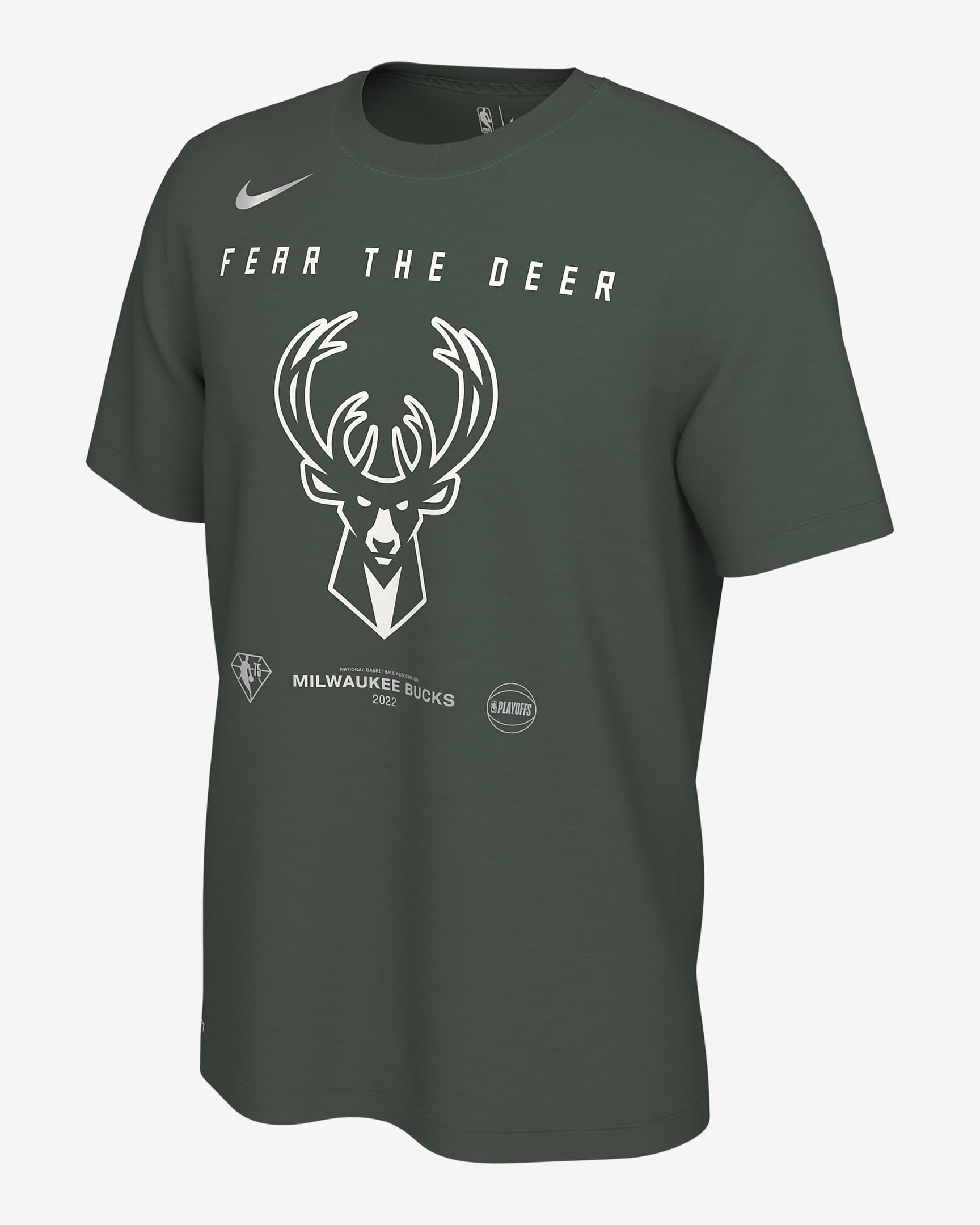 Milwaukee Bucks Men's Nike NBA T-Shirt - Fir