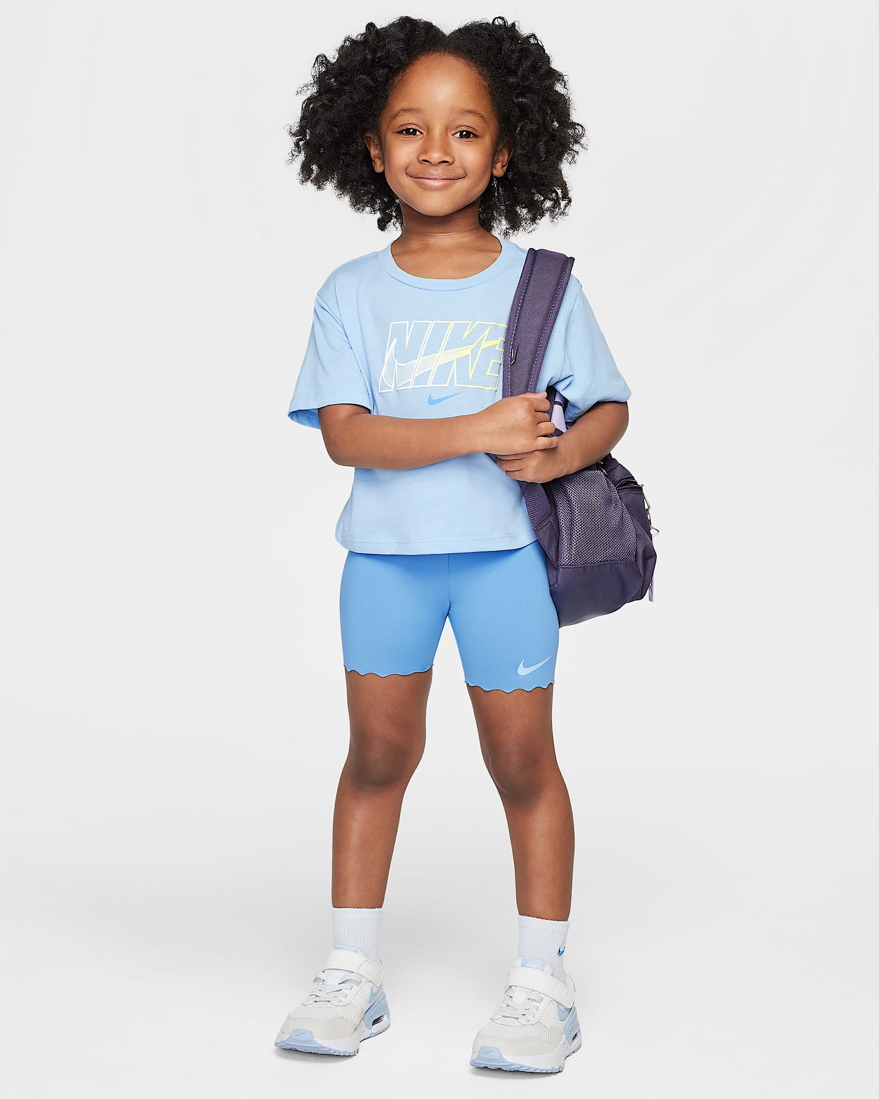 Nike Dri-FIT Swoosh Motion Toddler 2-Piece Bike Shorts Set - Blue Beyond