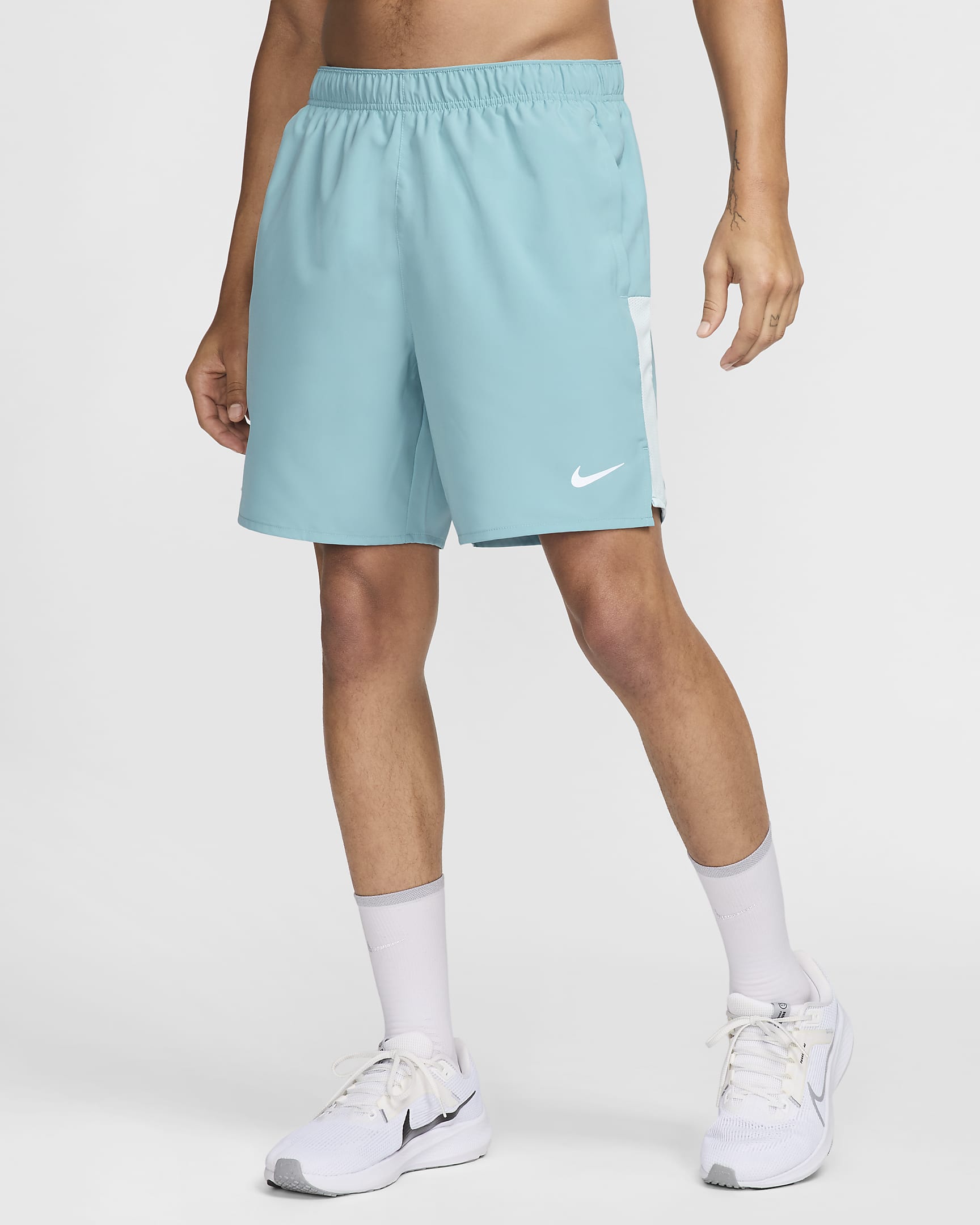 Nike Challenger Dri-FIT fôret løpeshorts til herre (18 cm) - Denim Turquoise/Glacier Blue/Svart