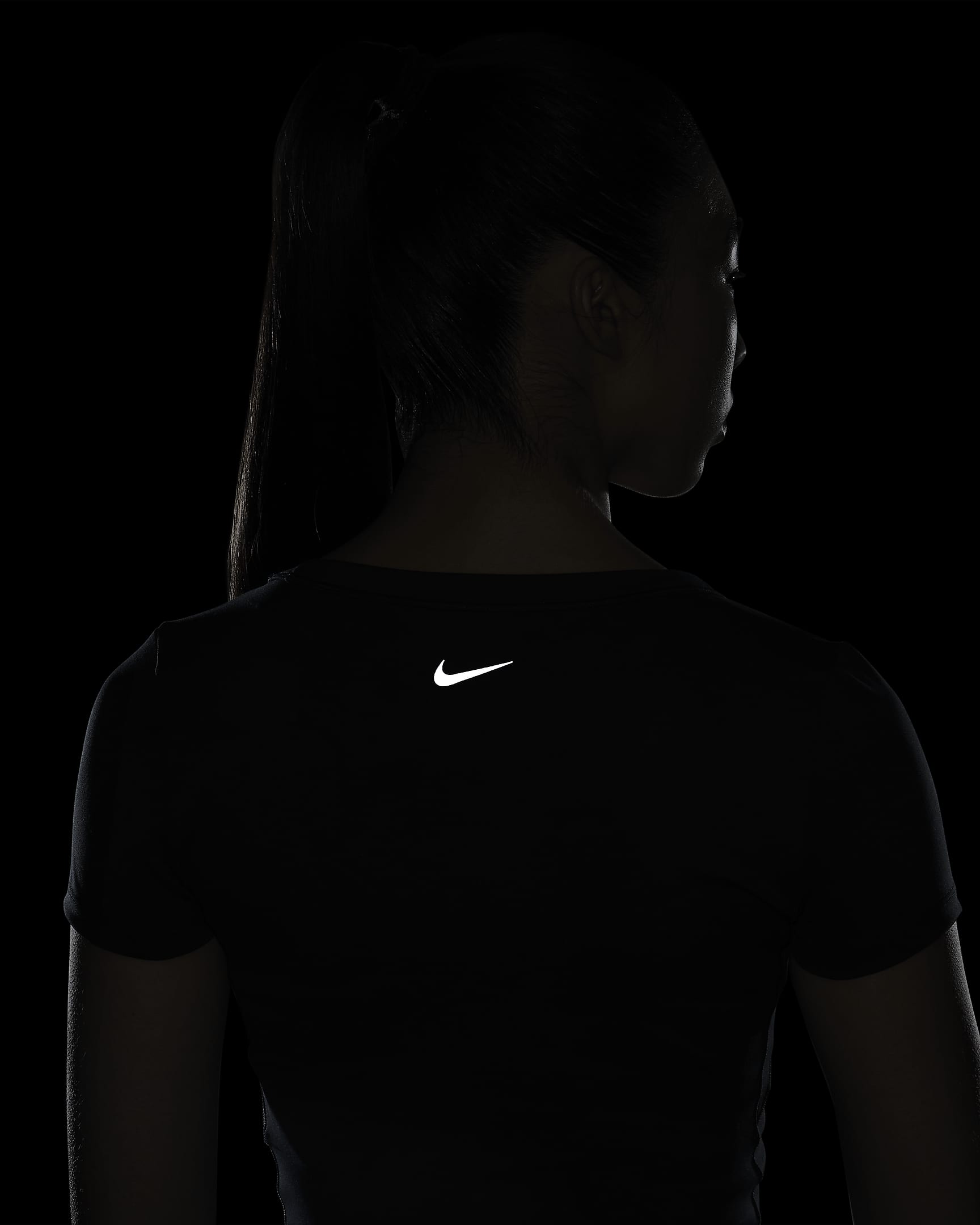 Nike One Fitted Women's Dri-FIT Short-Sleeve Cropped Top - Armoury Navy/Black