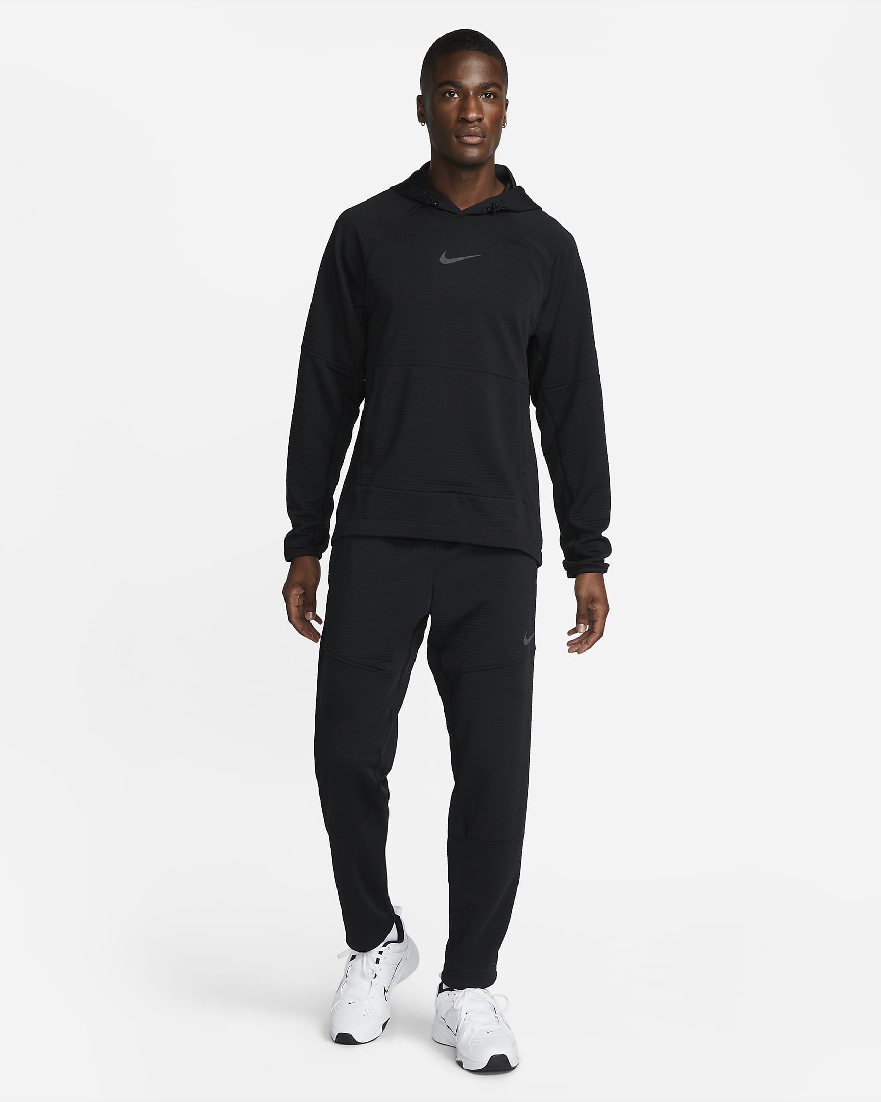 Pull de fitness en tissu Fleece Nike Dri-FIT pour homme - Noir/Iron Grey