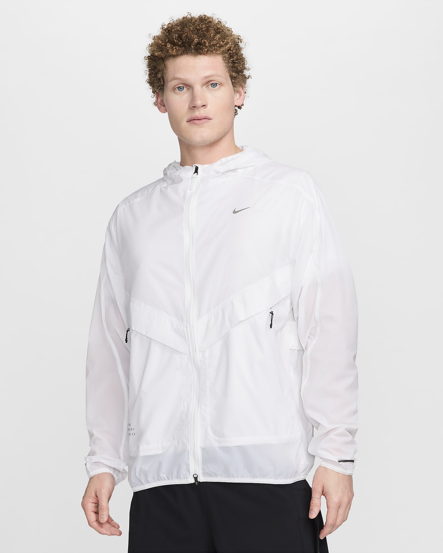 Nike Running Division Men's UV Running Jacket - Summit White/Black