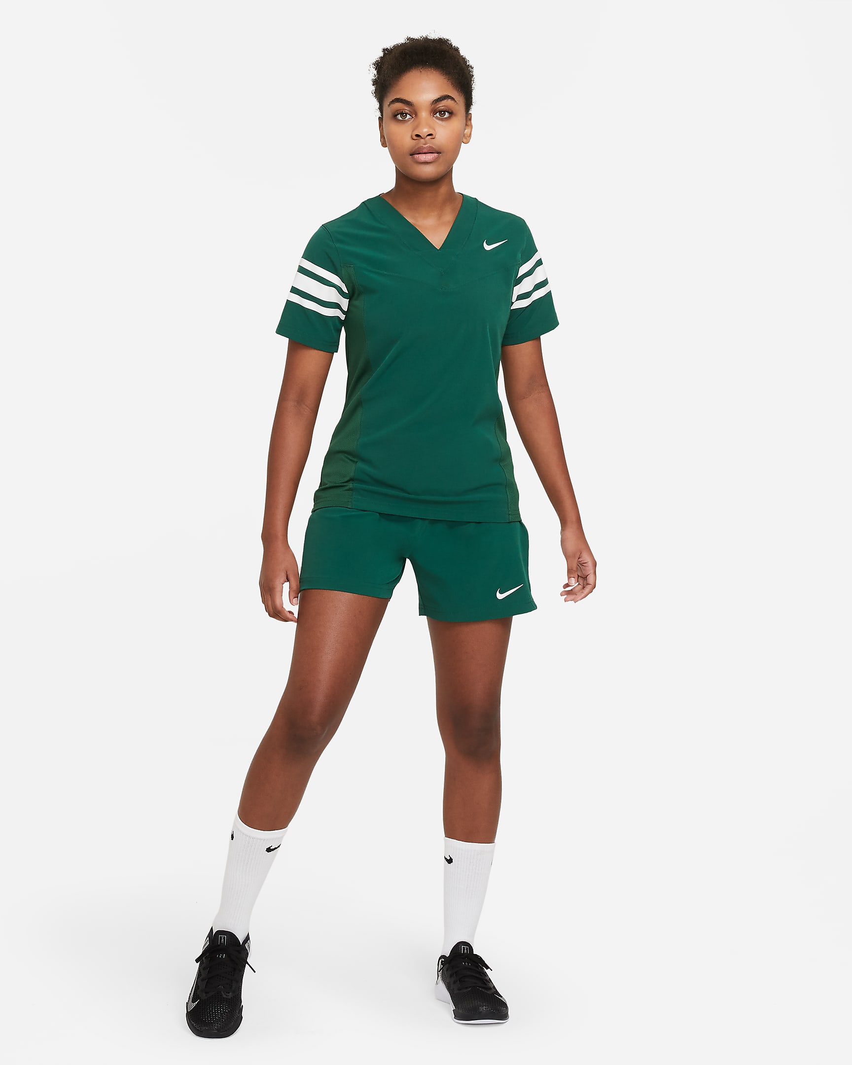 Nike Vapor Women's Flag Football Jersey (Stock) - Team Dark Green/Team White/Team White