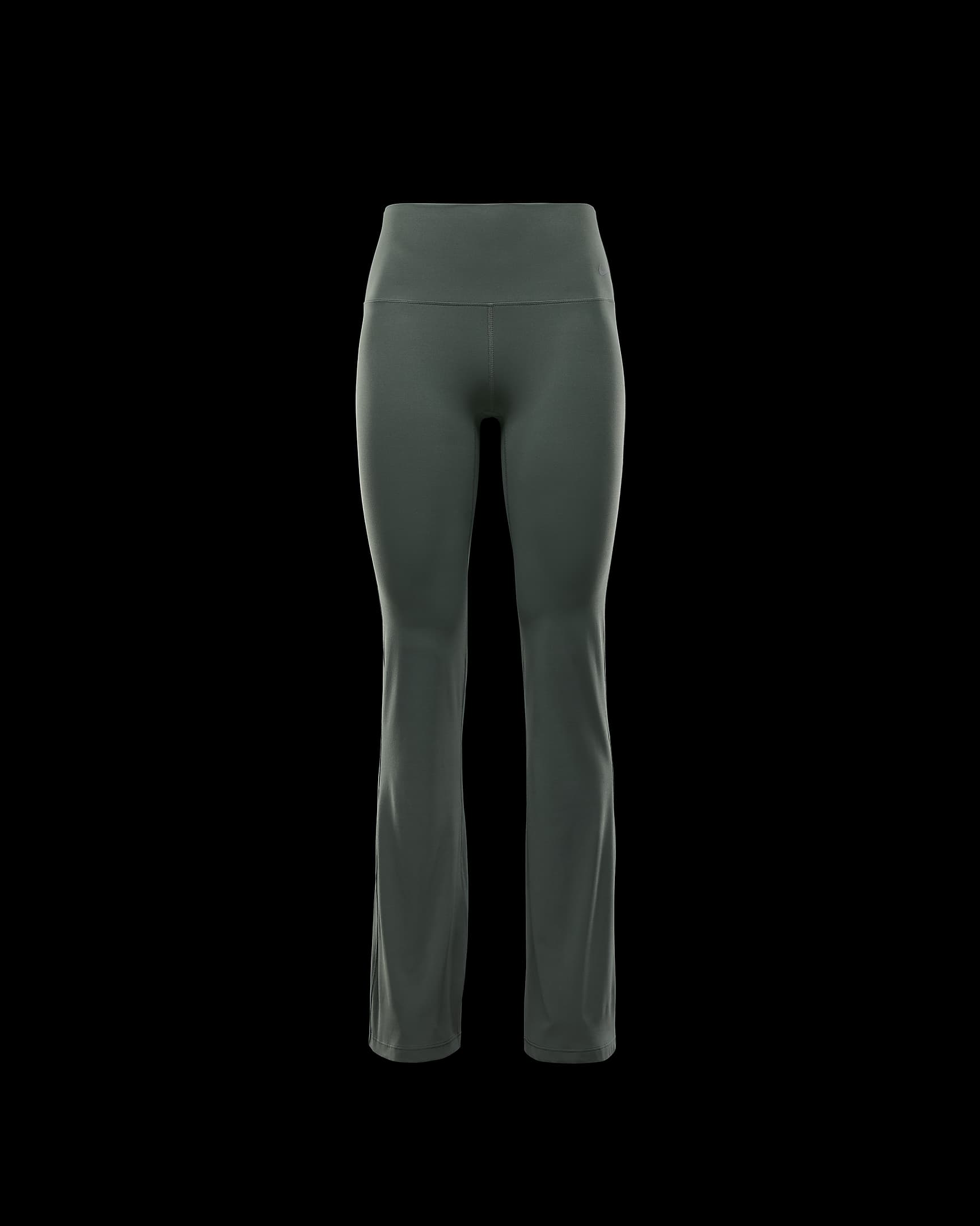 Nike Zenvy Women's High-Waisted Flared Leggings - Vintage Green/Black