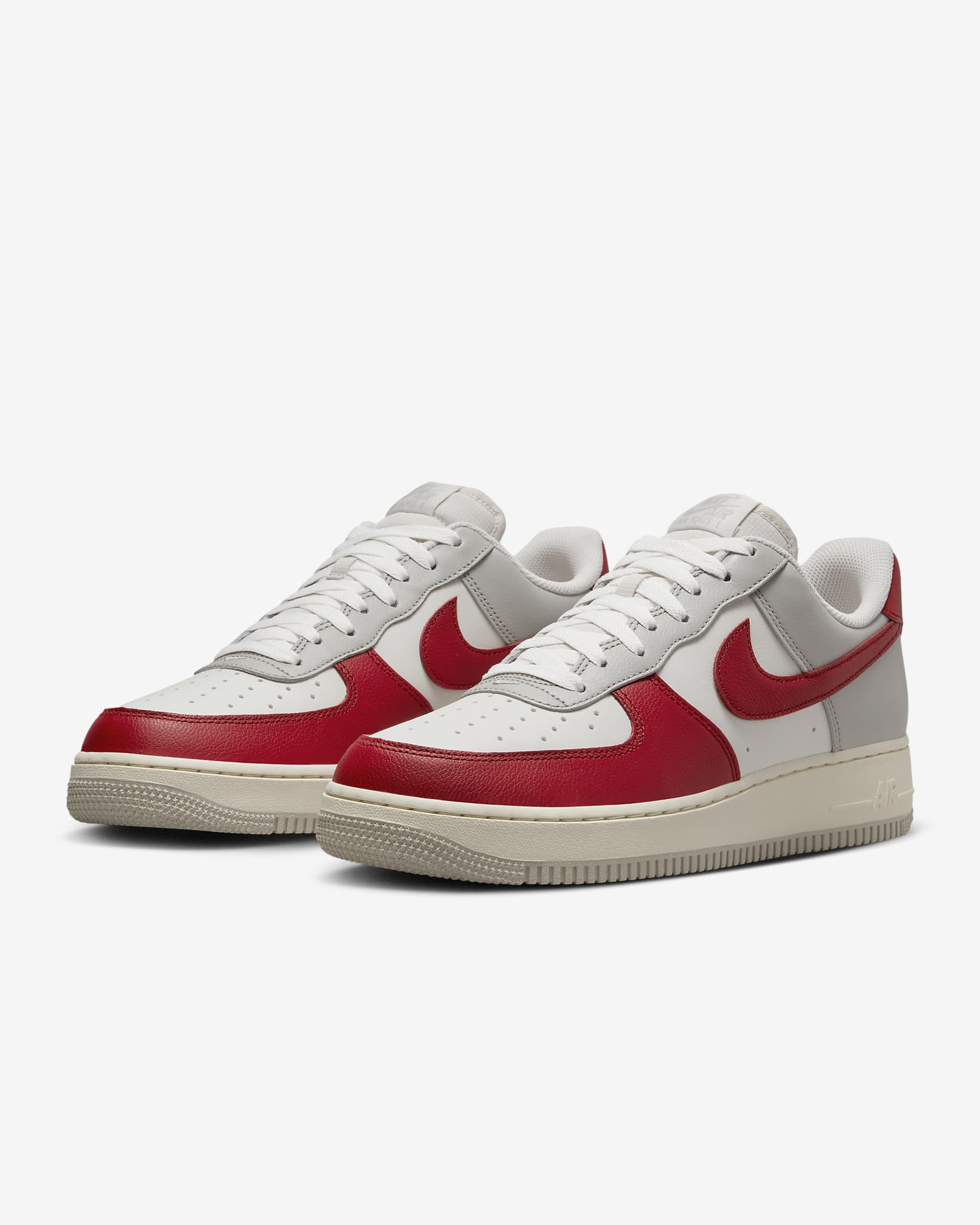 Nike Air Force 1 '07 LV8 Men's Shoes - Light Iron Ore/Pale Ivory/Phantom/Gym Red