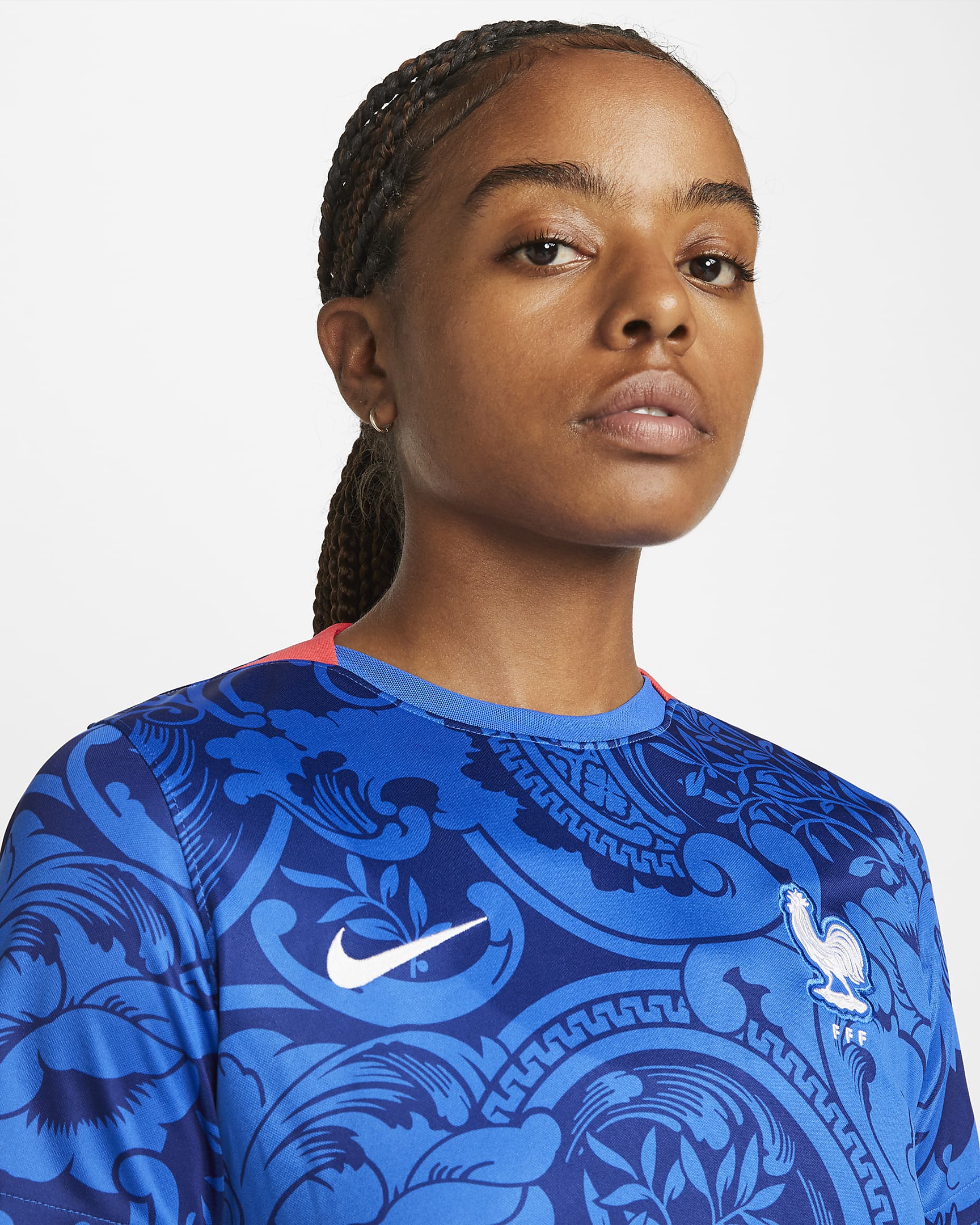 FFF 2022 Stadium Home Women's Nike DriFIT Football Shirt. Nike SE