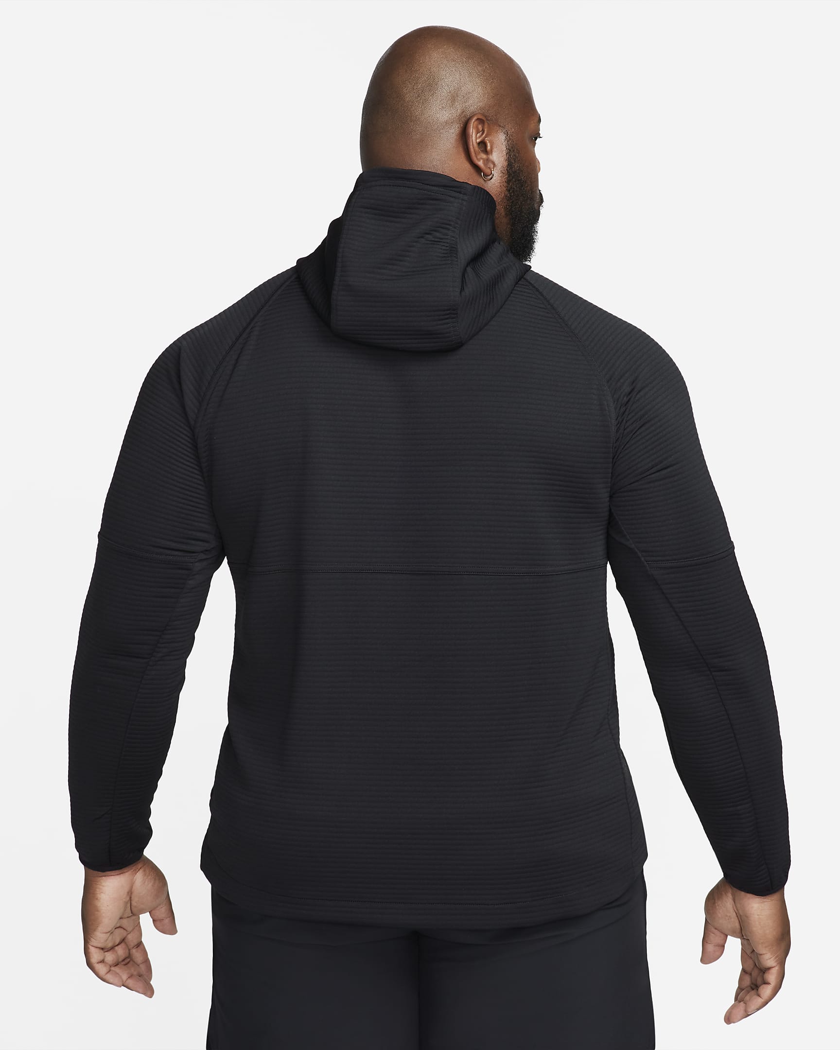 Nike Men's Dri-FIT Fleece Fitness Sweatshirt - Black/Iron Grey