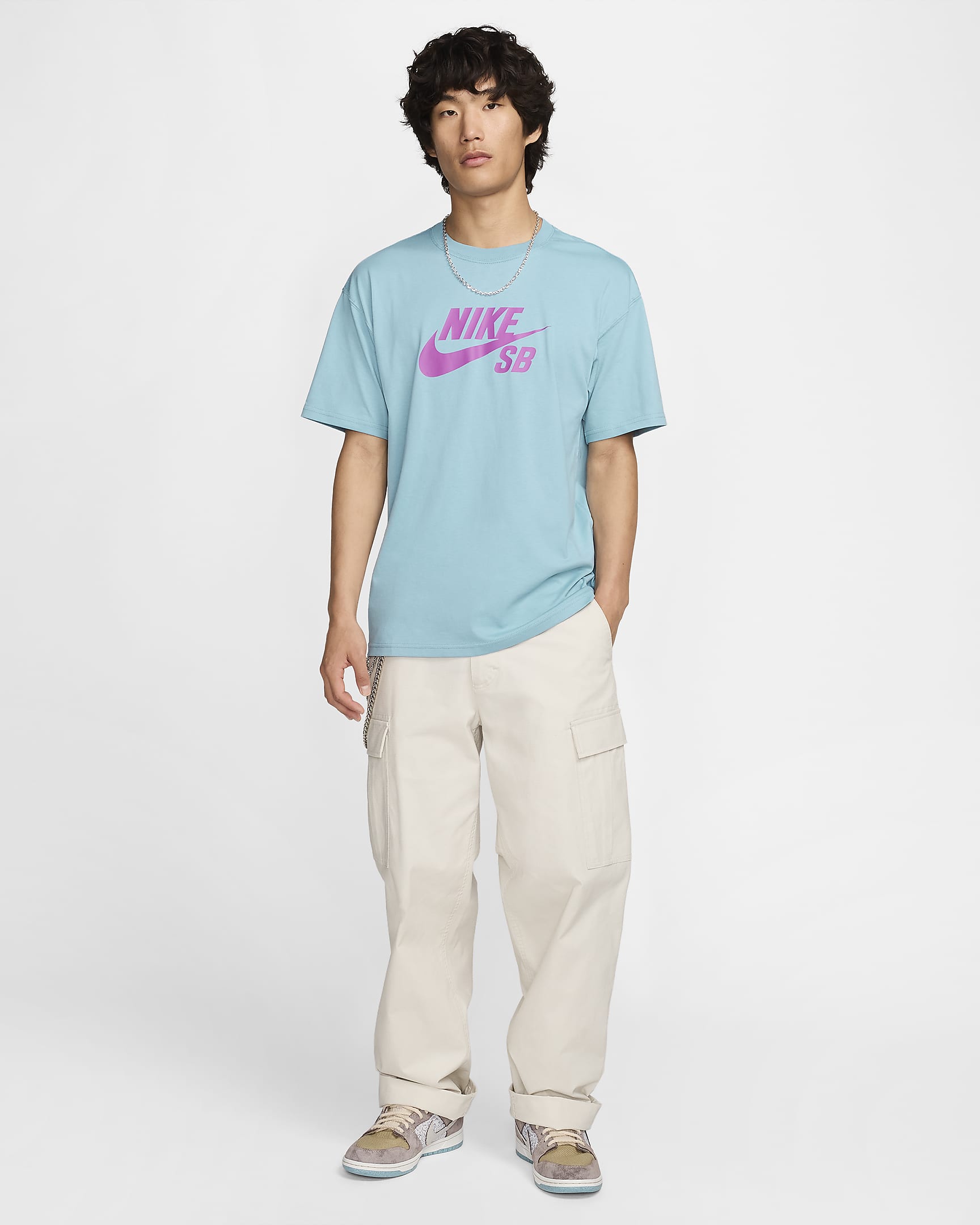 Nike SB Logo Skate T-Shirt - Denim Turquoise