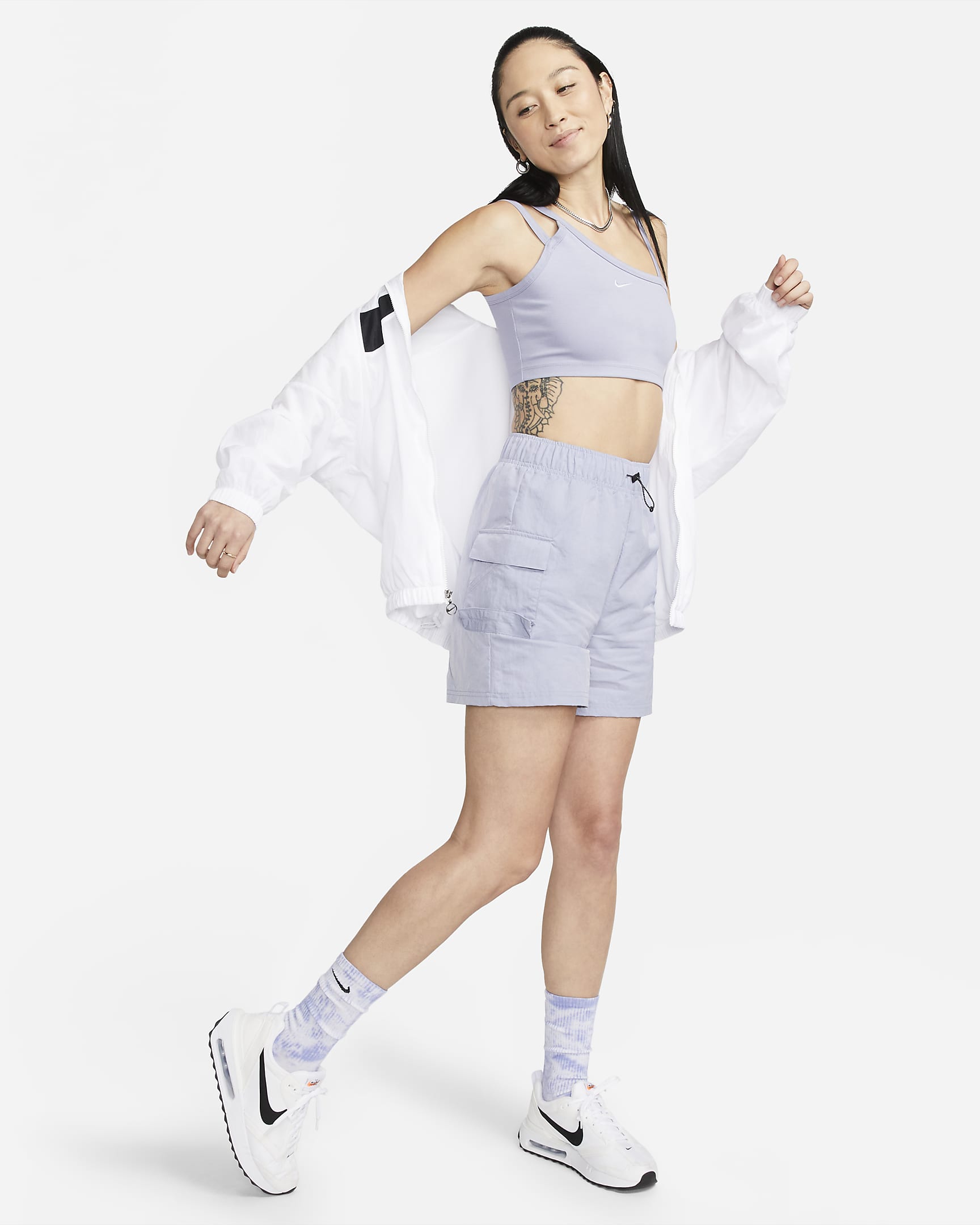 Nike Sportswear Everyday Modern Women's Asymmetrical Crop Tank. Nike NZ