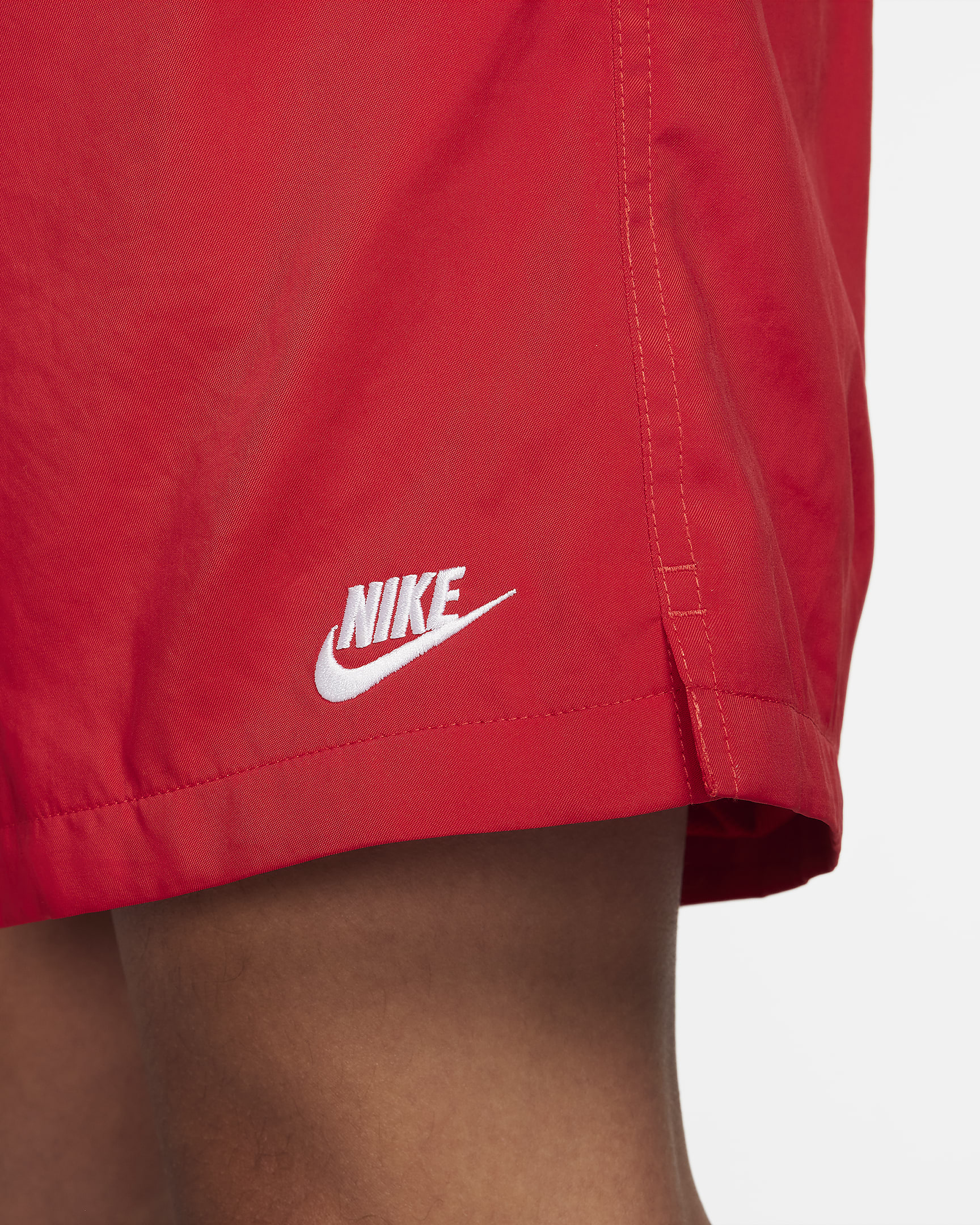 Nike Club Flow vevd shorts til herre - University Red/Hvit