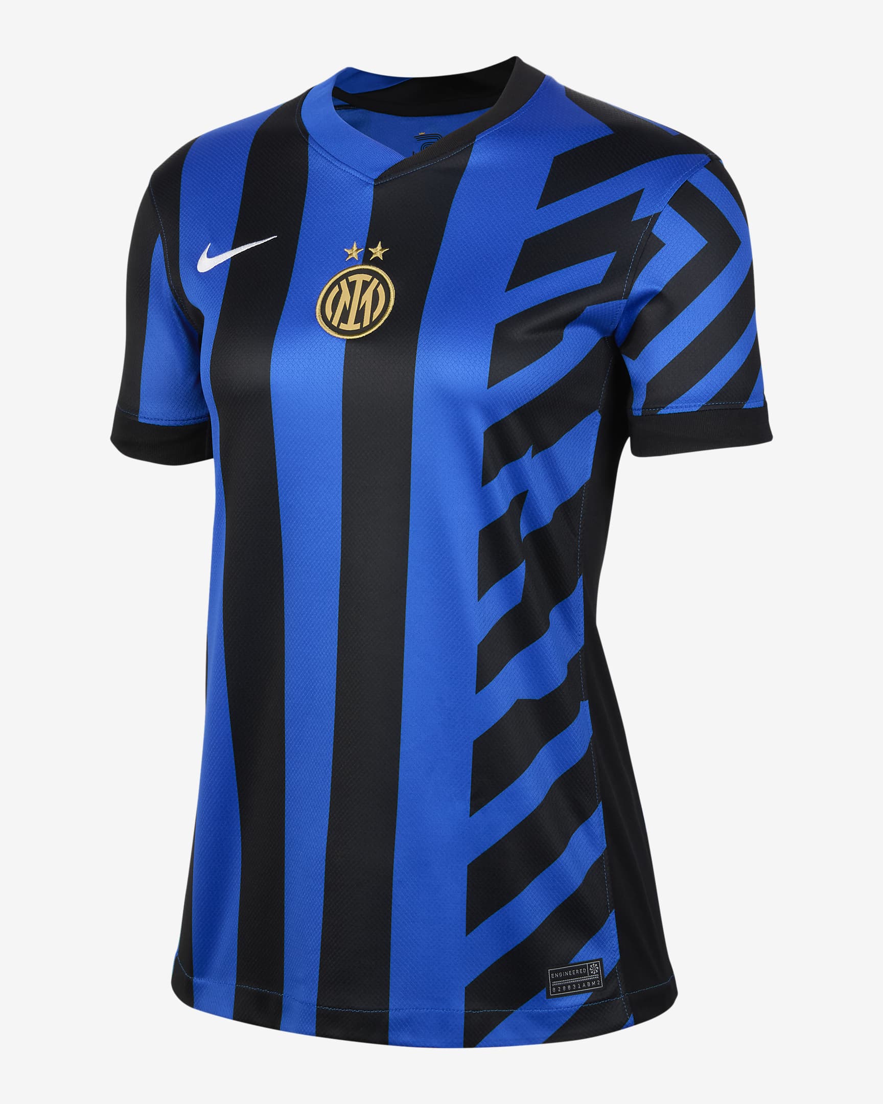 Inter Mailand 2024/25 Stadium Home Replika-Fußballtrikot mit Dri-FIT-Technologie (Damen) - Lyon Blue/Schwarz/Lyon Blue/Weiß