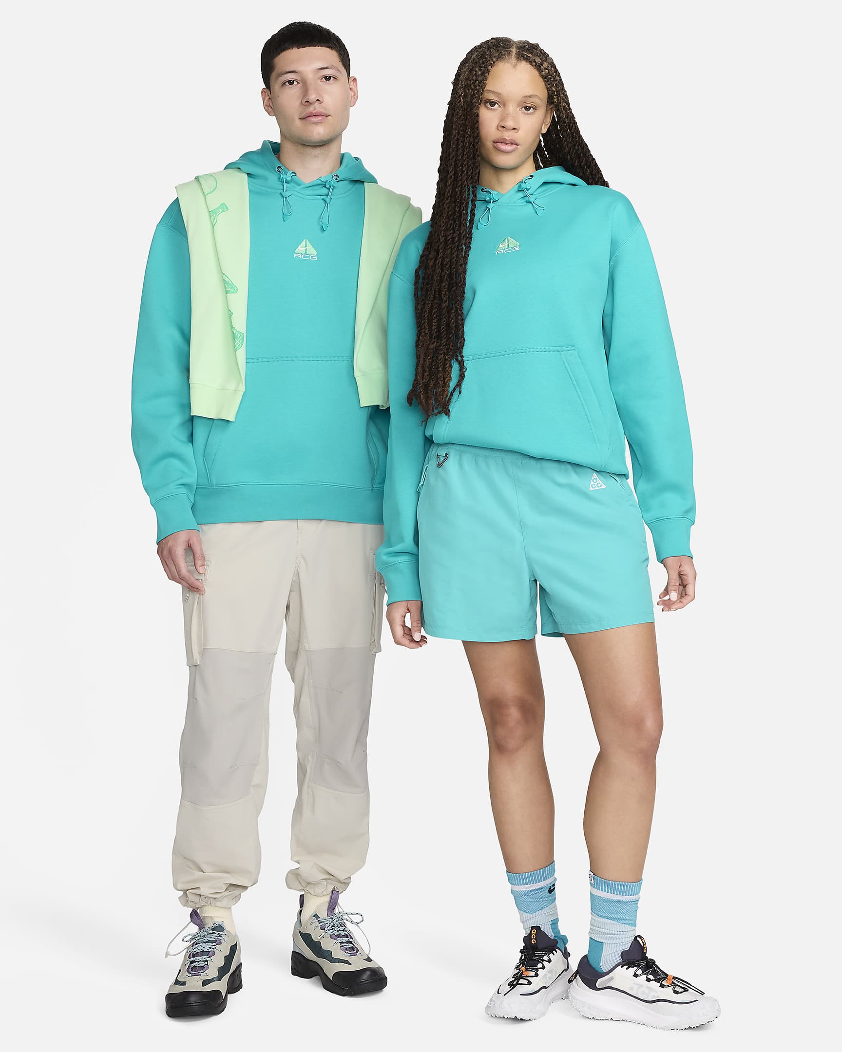 Nike ACG Therma-FIT Fleece Pullover Hoodie - Dusty Cactus/Summit White