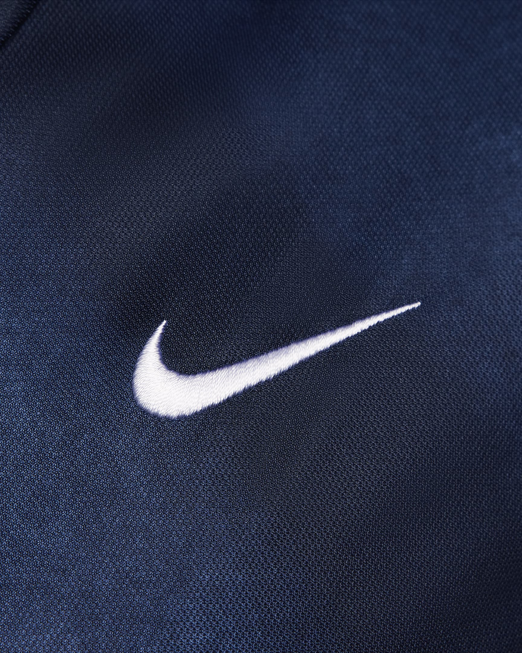 Nike Victory Dri-FIT kortermet golfskjorte med trykk til dame - Mystic Navy/Obsidian/Hvit