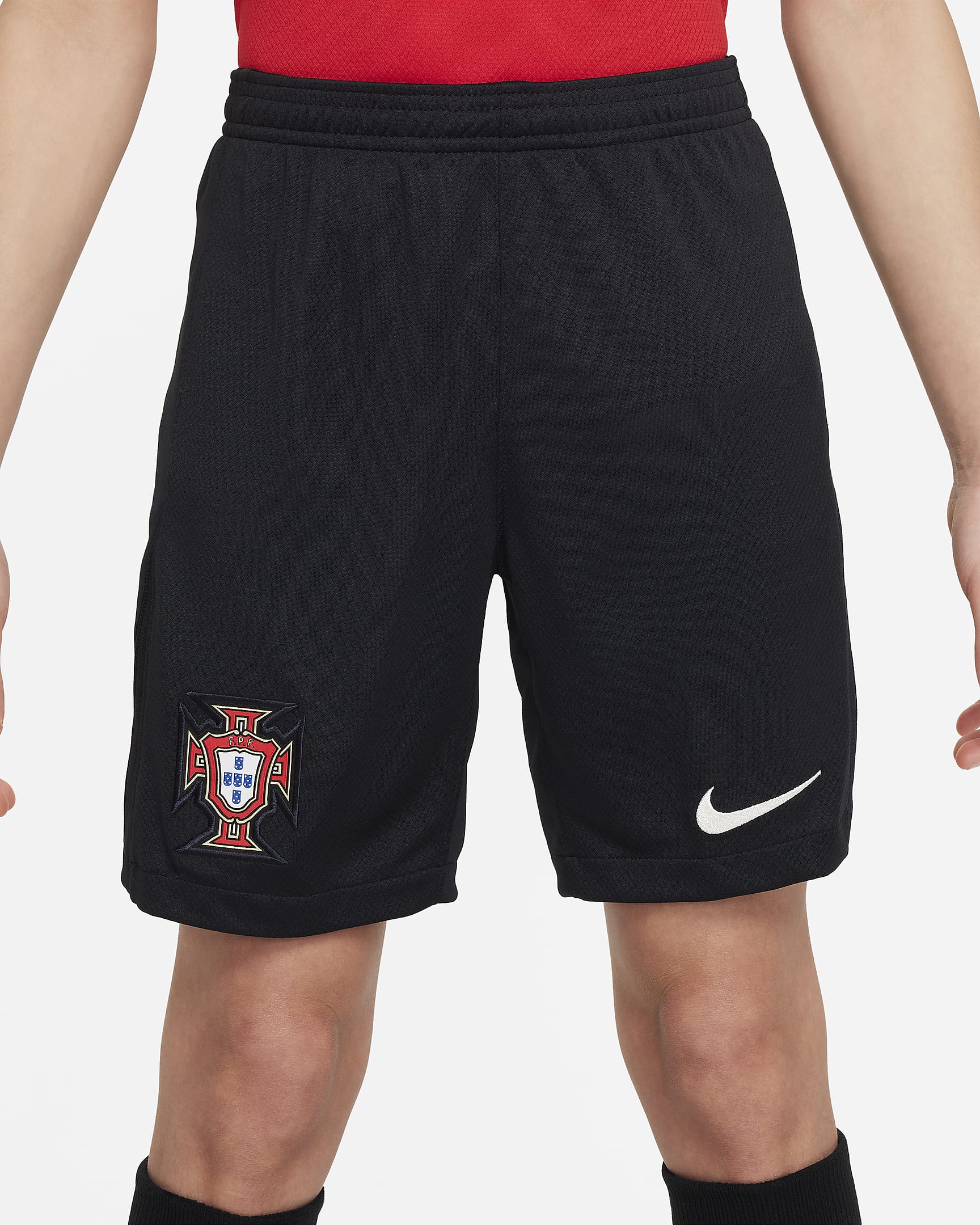 Portugal 2024 Stadium Away Nike Dri-FIT-Replica-Fußballshorts für ältere Kinder - Pitch Blue/Sail