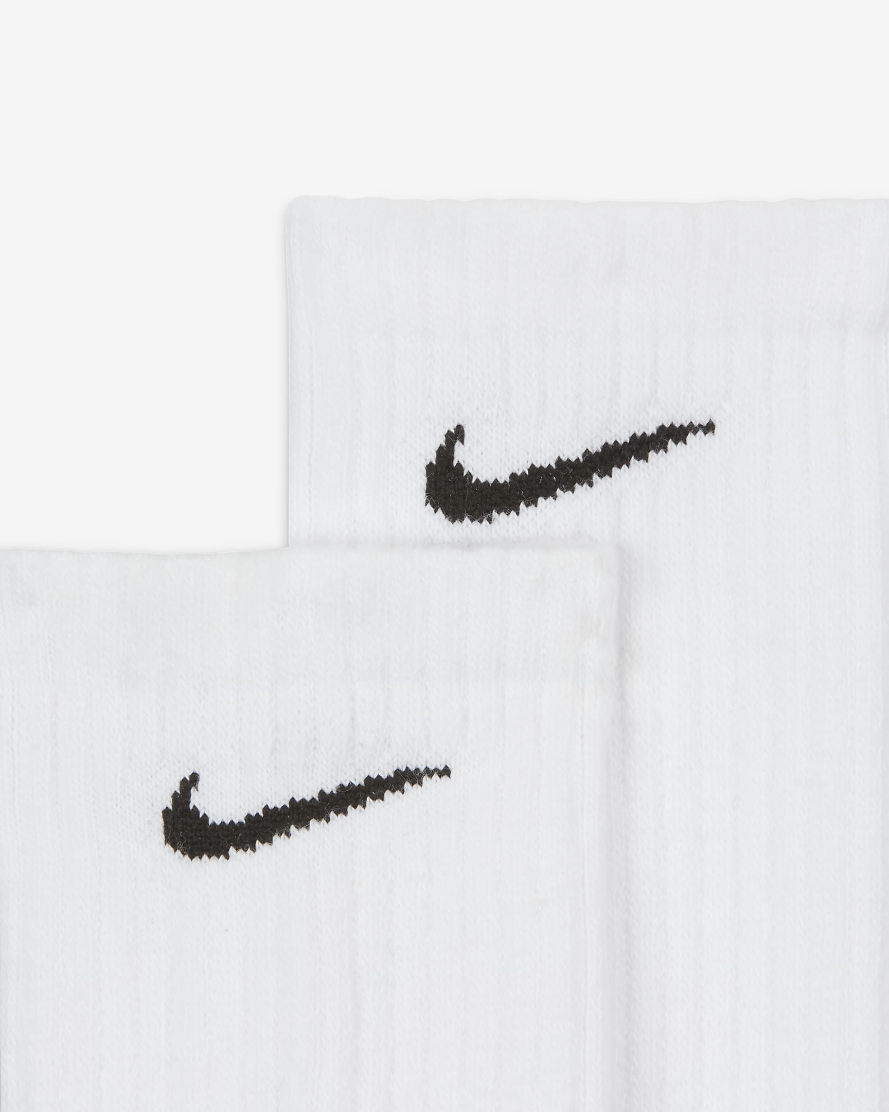 Κάλτσες προπόνησης μεσαίου ύψους Nike Everyday Cushioned (τρία ζευγάρια) - Λευκό/Μαύρο