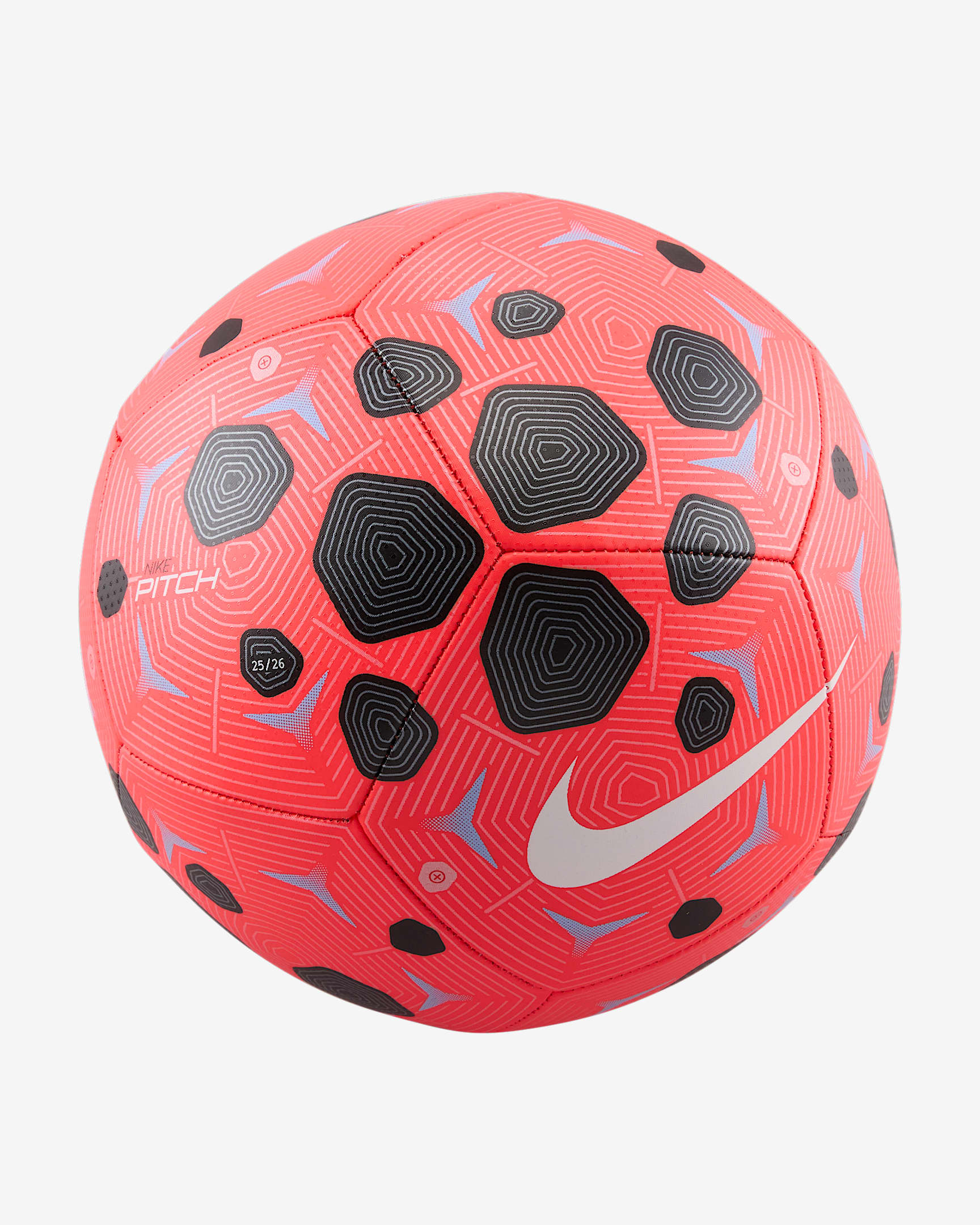 Nike Pitch Soccer Ball - Bright Crimson/Black/White