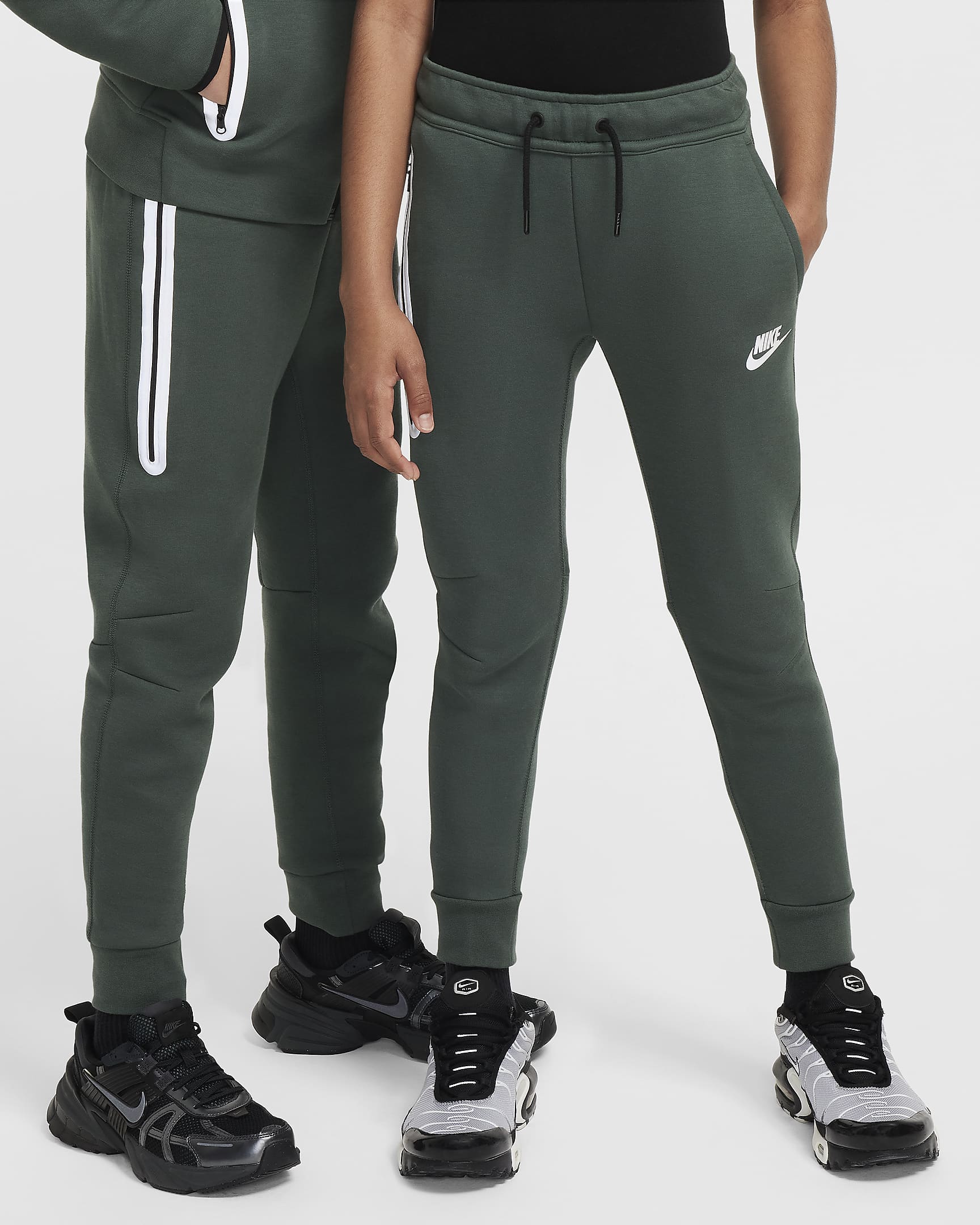 Nike Sportswear Tech Fleece Big Kids' Reflective Joggers - Vintage Green