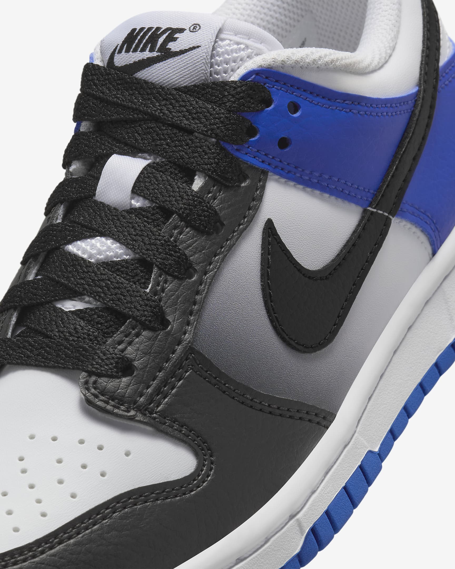 Nike Dunk Low sko til store barn - Game Royal/Hvit/Svart