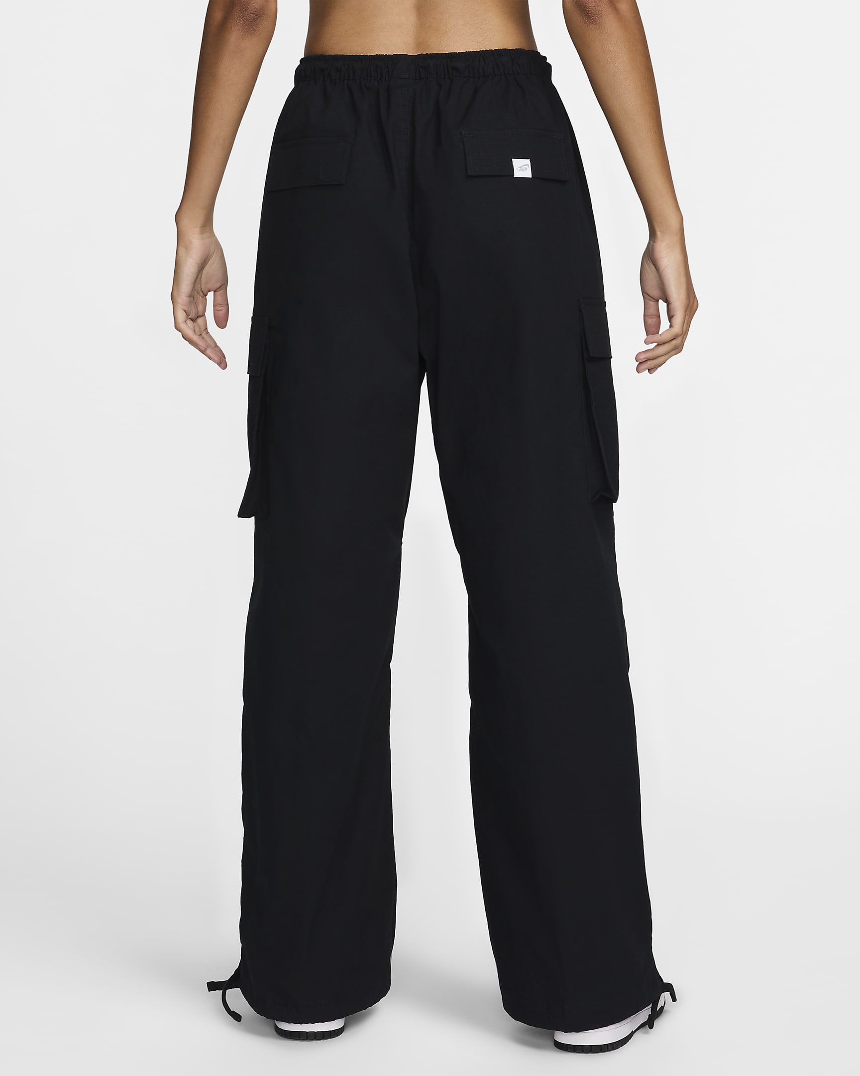 Nike Sportswear Women's Mid-Rise Oversized Cargo Trousers - Black/Sail