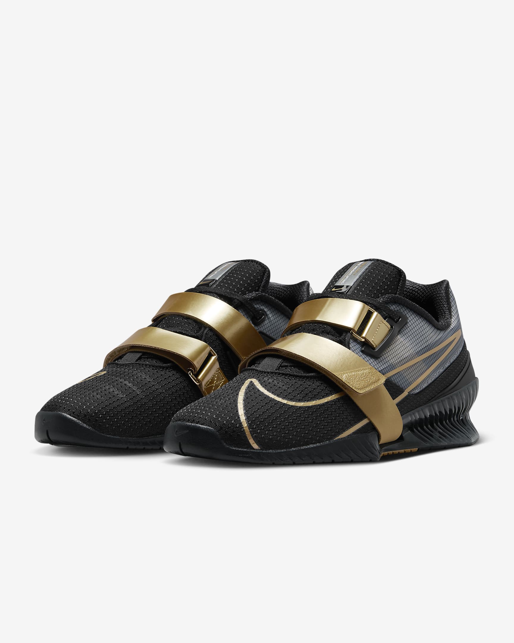 Tenis de levantamiento de pesas Nike Romaleos 4 - Negro/Oro metalizado/Blanco/Oro metalizado